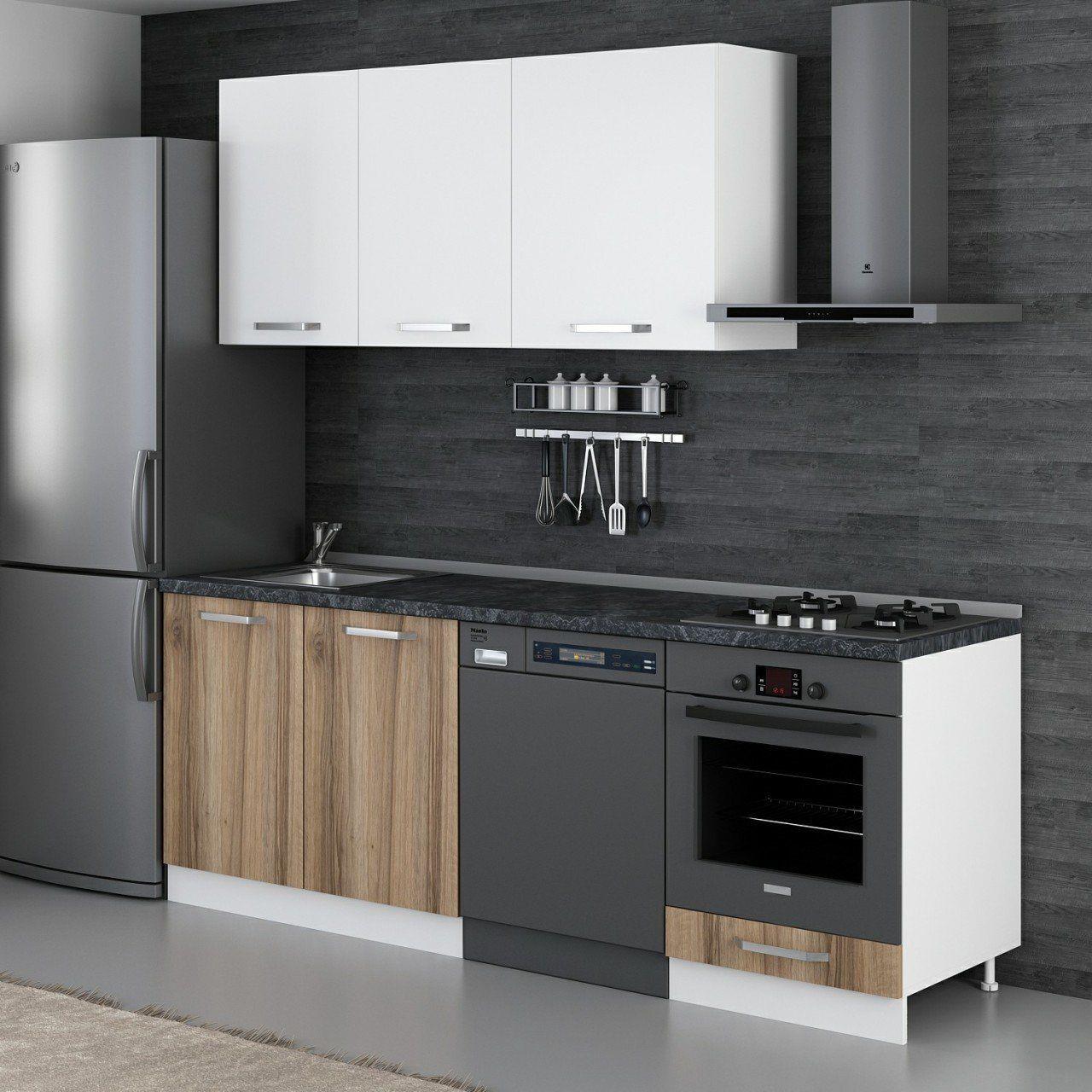 Minar 280 Cm Mutfak Dolabı Beyaz Dore 280-D3