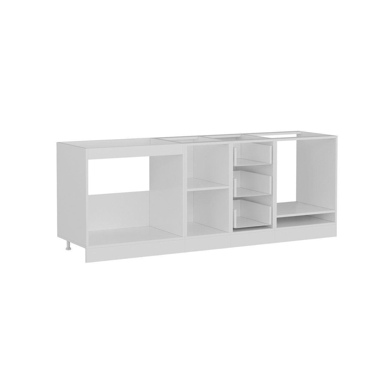 Minar 45 Cm Mutfak Boy Dolabı - Beyaz/Antrasit D45-A2