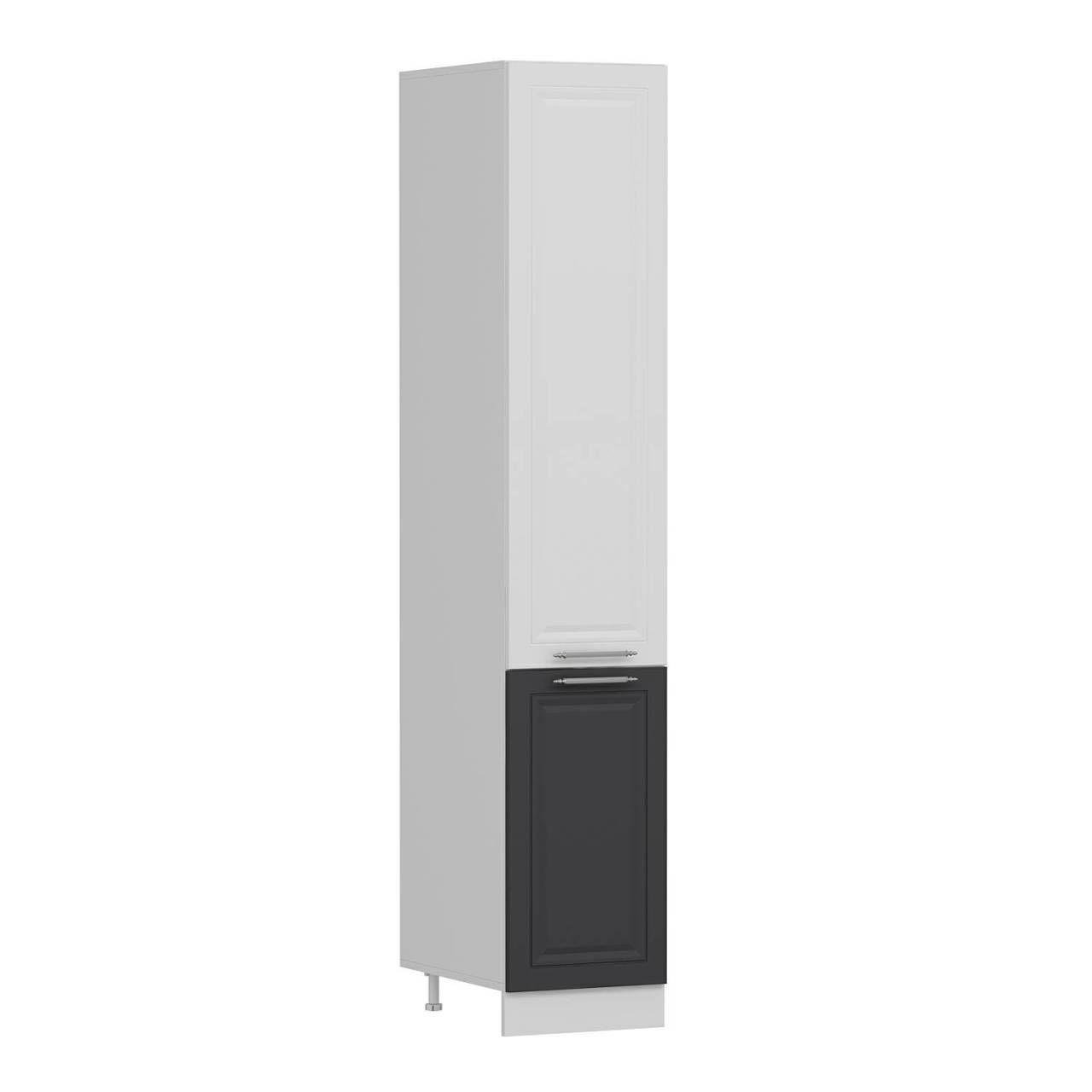 MİNAR 45 CM MUTFAK BOY DOLABI BEYAZ ANTRASİT D45-MCBA1