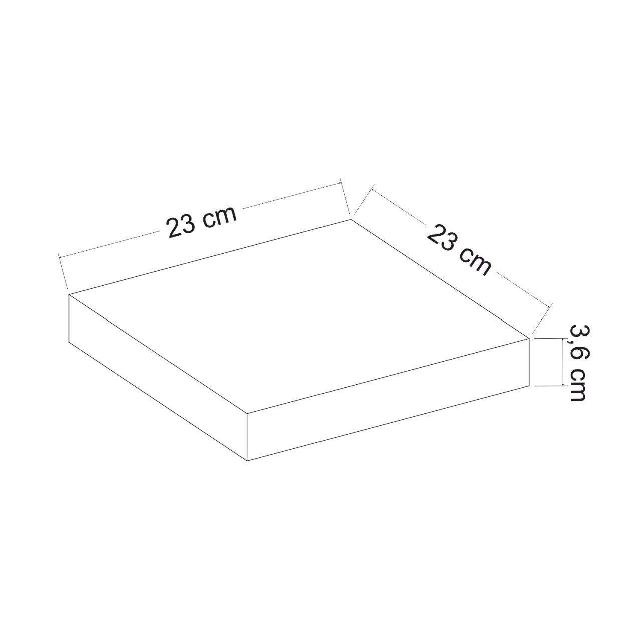 Minar Gizli Tutuculu Duvar Rafı 23 cm - P.Gri