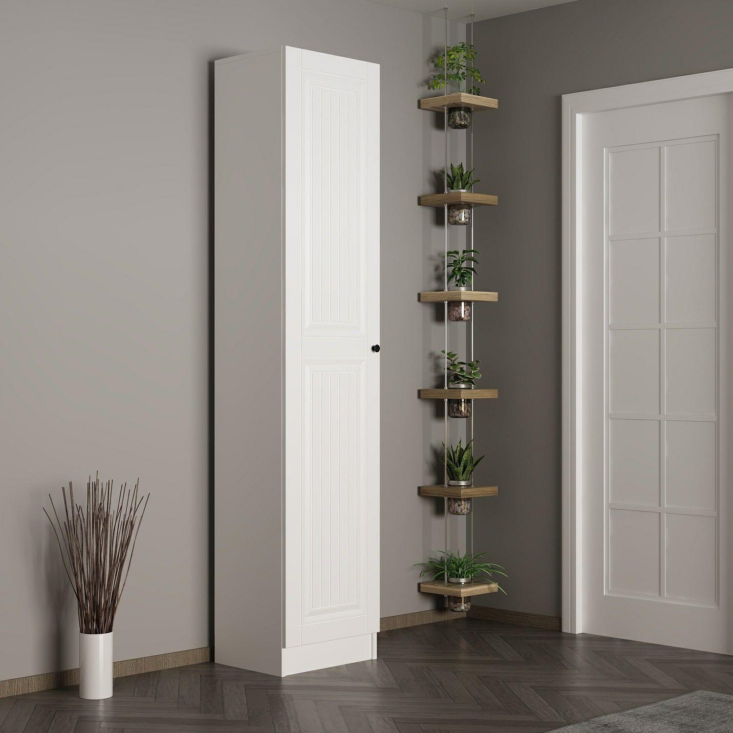 Minar Kale 210 Cm 1 Kapaklı 1B Raf Portmanto Byz Mbr İlkbahar Byz