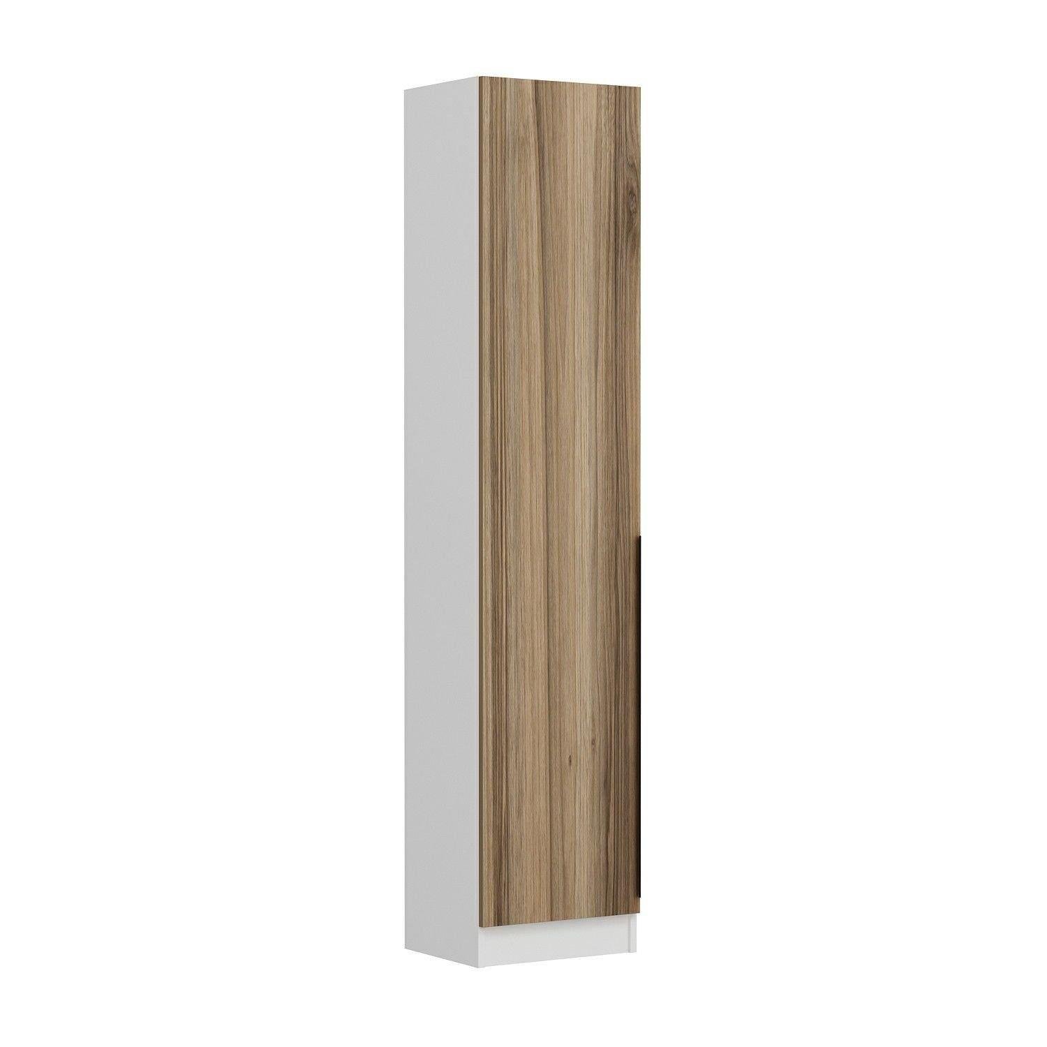 Minar Kale 210 Cm 1 Kapaklı 1B Raf Portmanto Beyaz Dore Plus