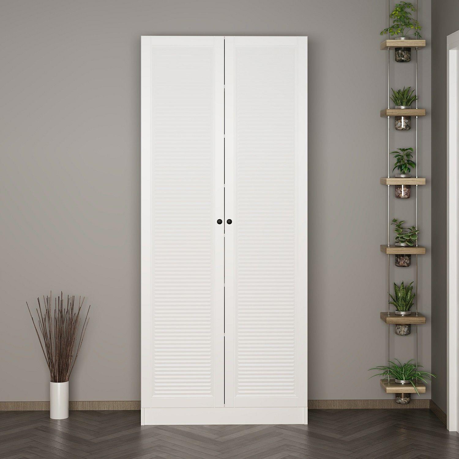 Minar Kale 210 Cm 2 Kapaklı 2B Raf Portmanto Byz Mbr Panjur Byz