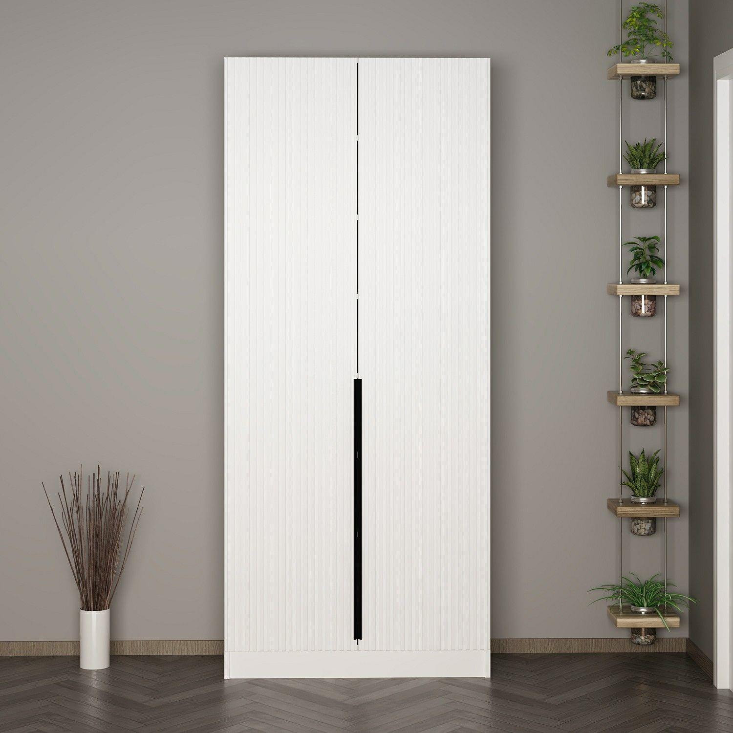 Minar Kale 210 Cm 2 Kapaklı 2B Raf Portmanto Byz Mbr Çizgili Byz