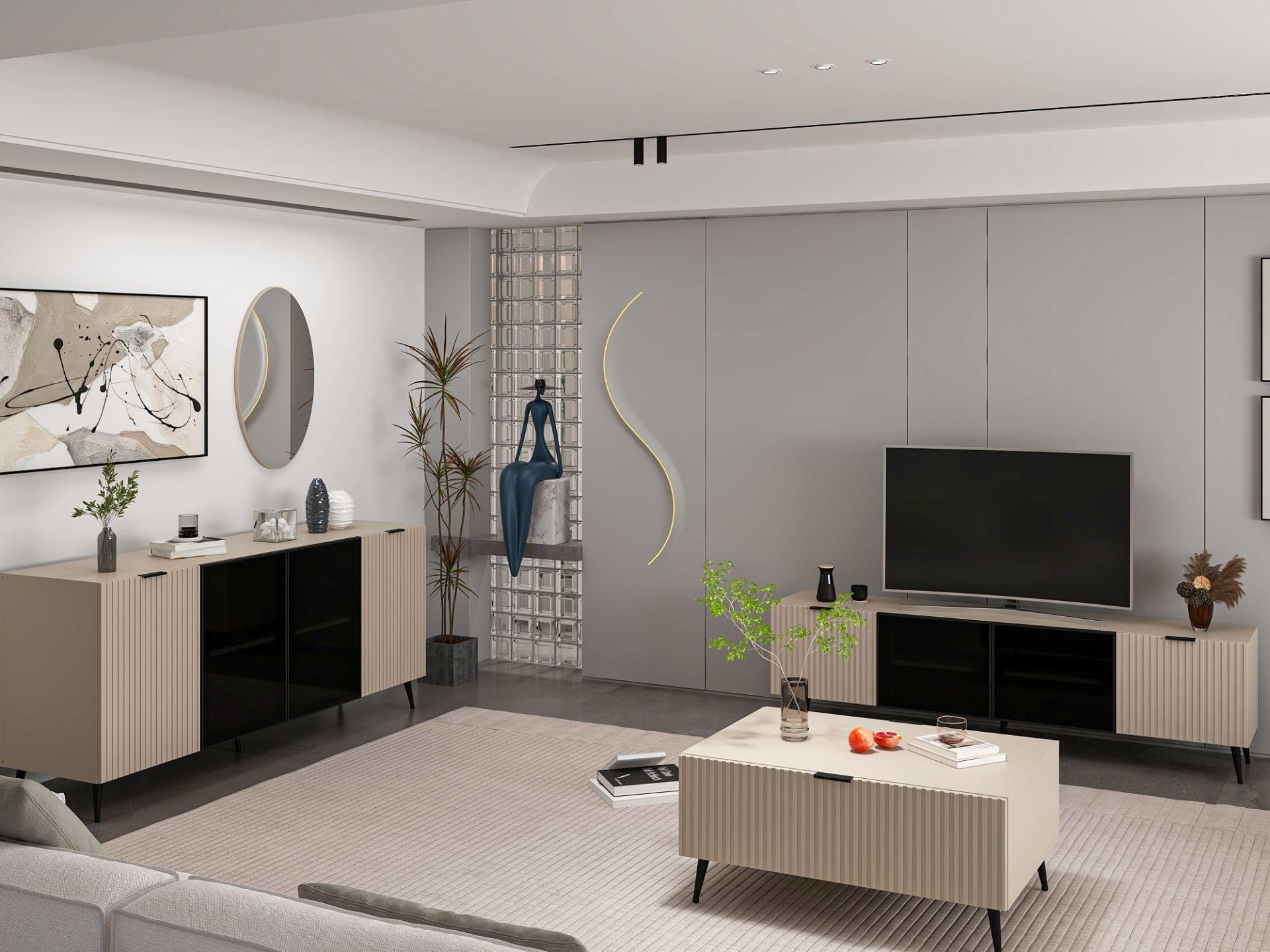Minar Kale Plus Set1 Tv + Orta Sehpa + Aynalı Konsol