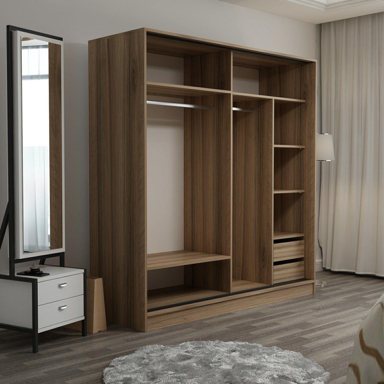 Minar Kale210 4 Kapaksız 2 Bölme Raf Portmanto Beyaz