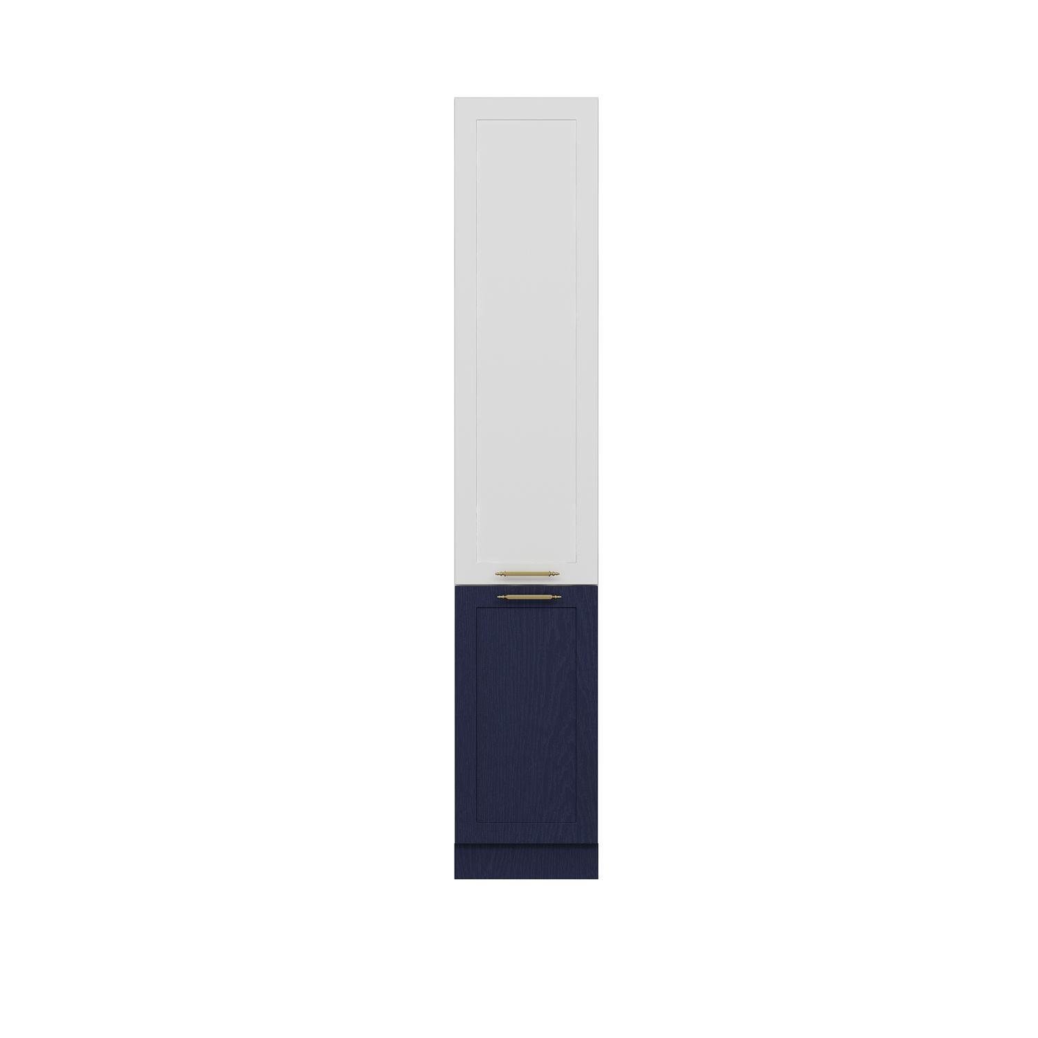 Minar Mebran 40Cm Mutfak Boy Dolabı - Lacivert/Beyaz