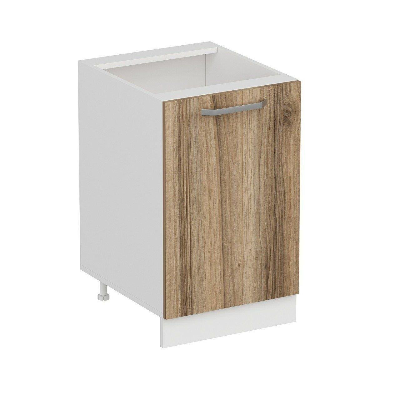 Minar Mutfak Alt Modül 1K1R 50Cm Dolap Beyaz/Dore - D1