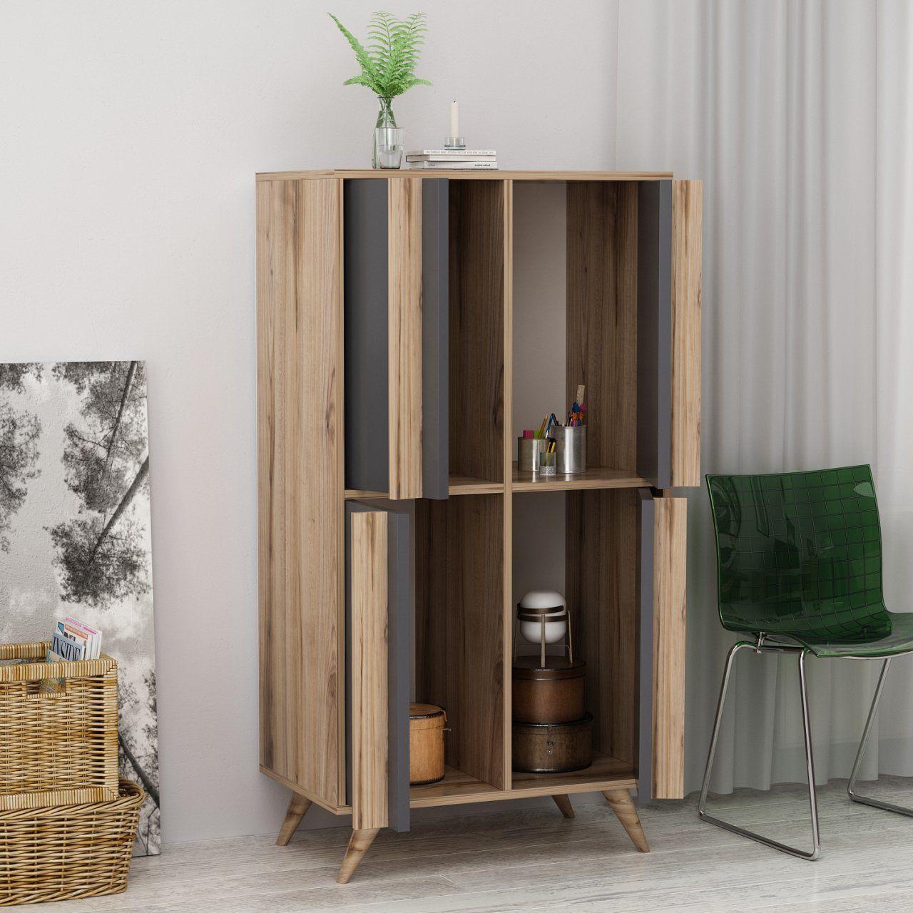 Minar Rilla Modern Çok Amaçlı Dolap Çırağan/Antrasit
