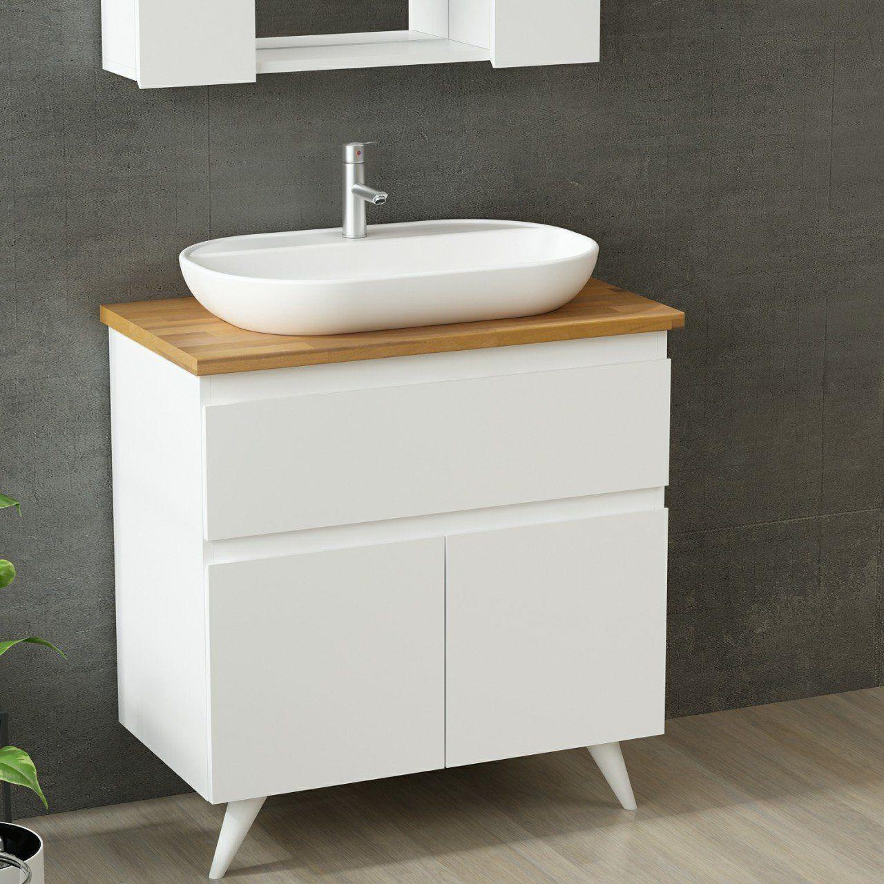 Nika Banyo Dolabı 85Cm Ay2K1Ç+2K1A+Tzg Beyaz