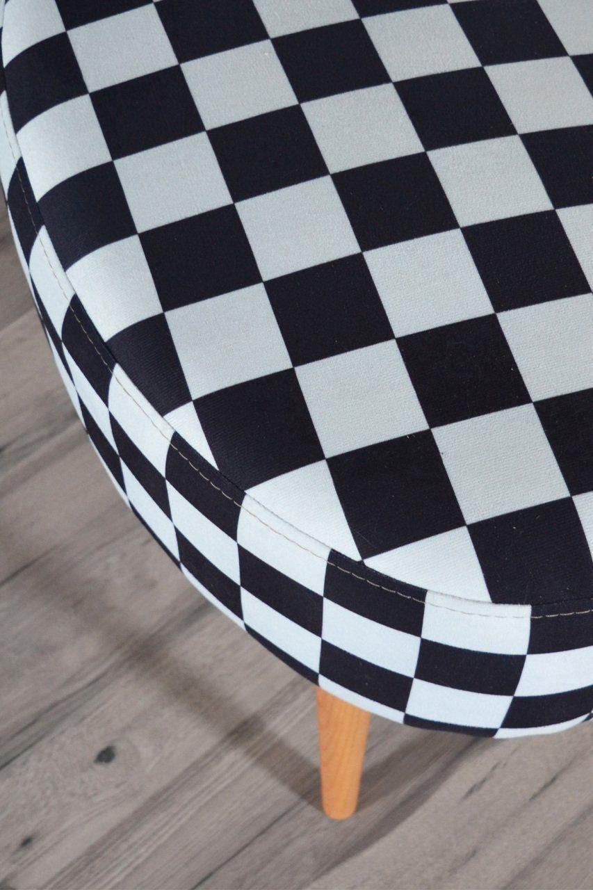 Rossi Oval Puf Dama Desenli