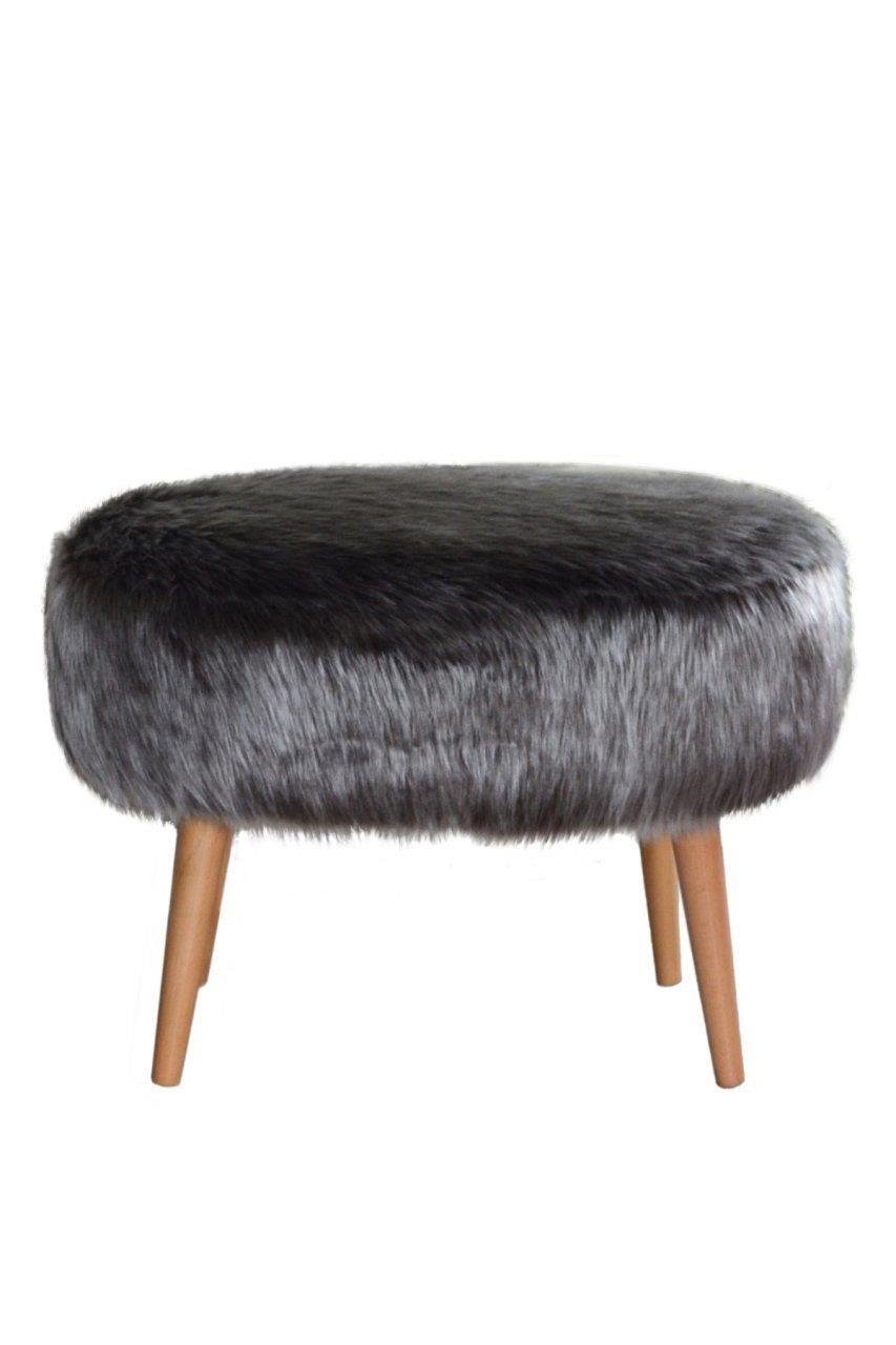Rossi Oval Puf Kahve Peluş