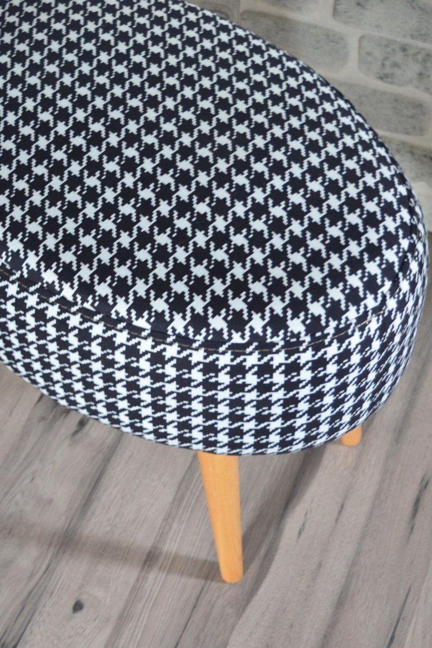 Rossi Oval Puf Kazayağı Desenli