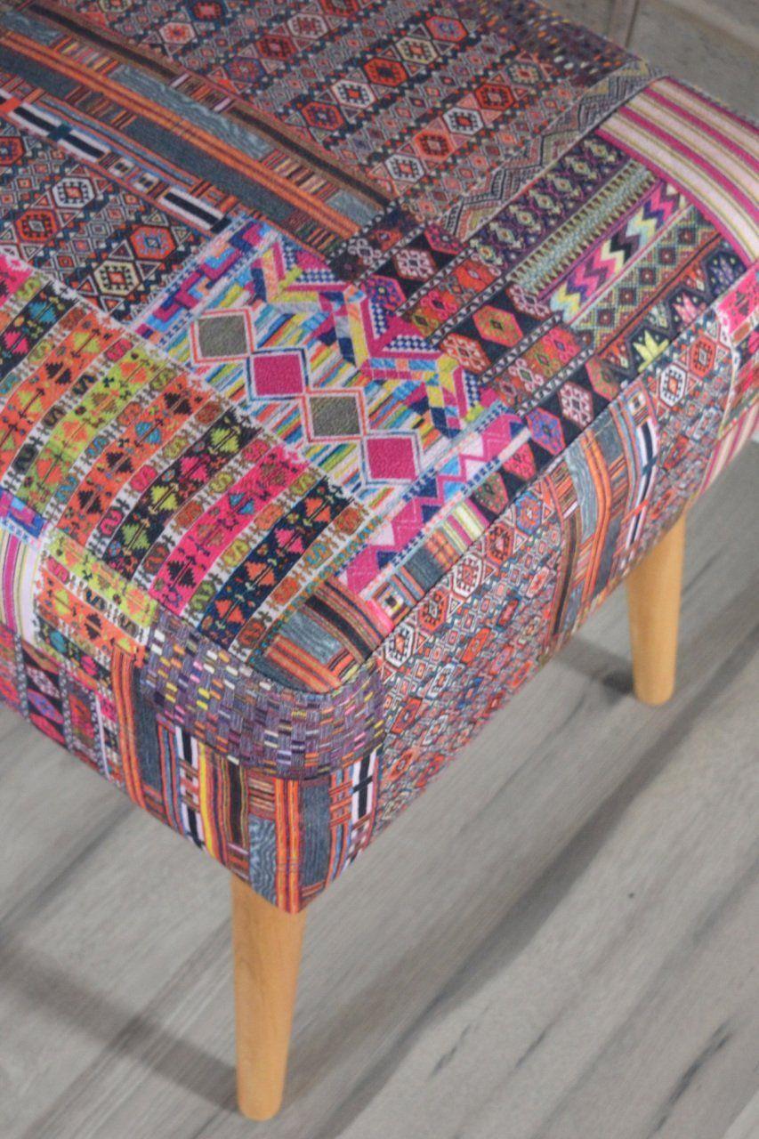 Tommy Kare Puf Kilim Desenli