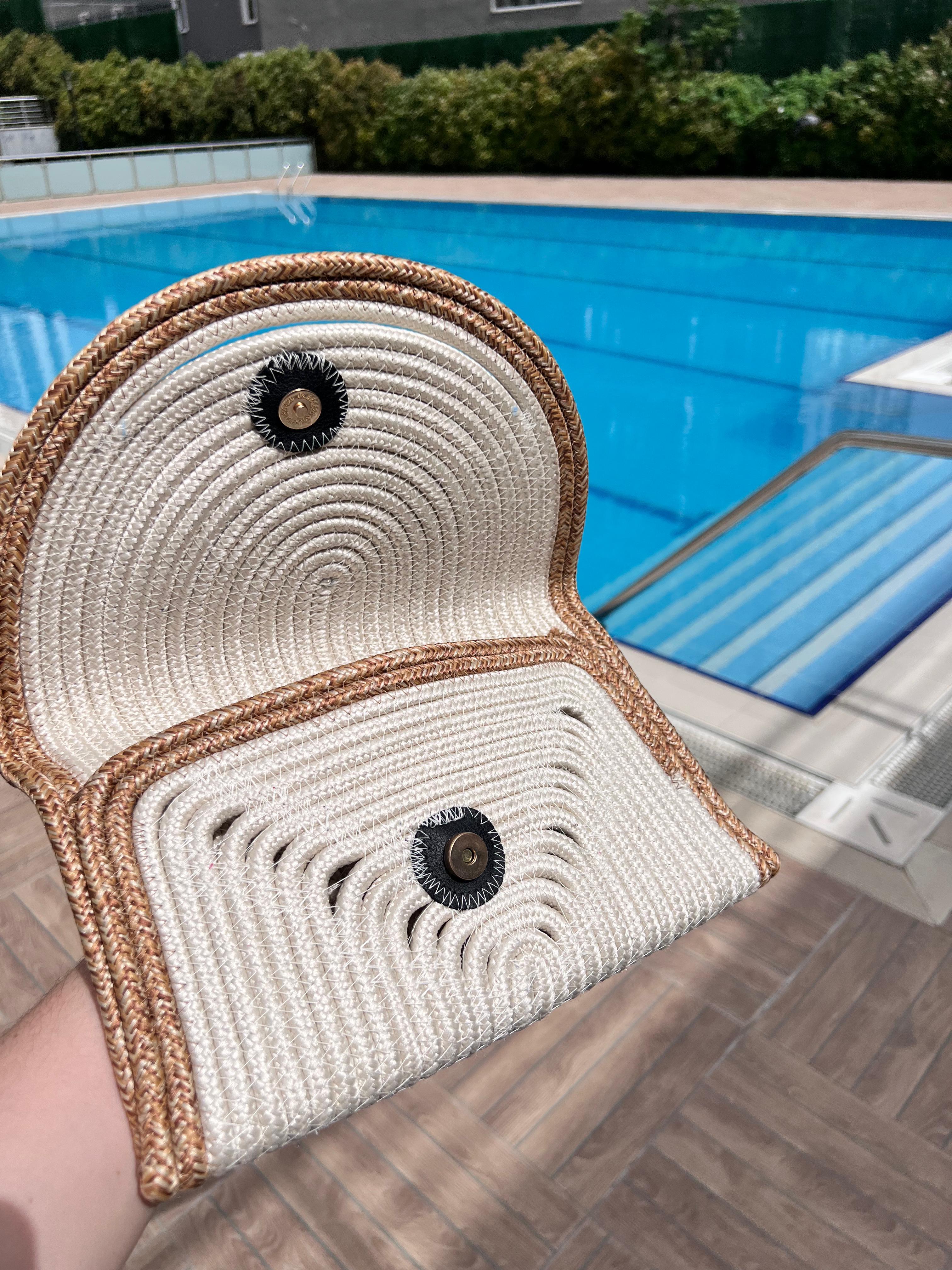 Hasır Çanta - Krem