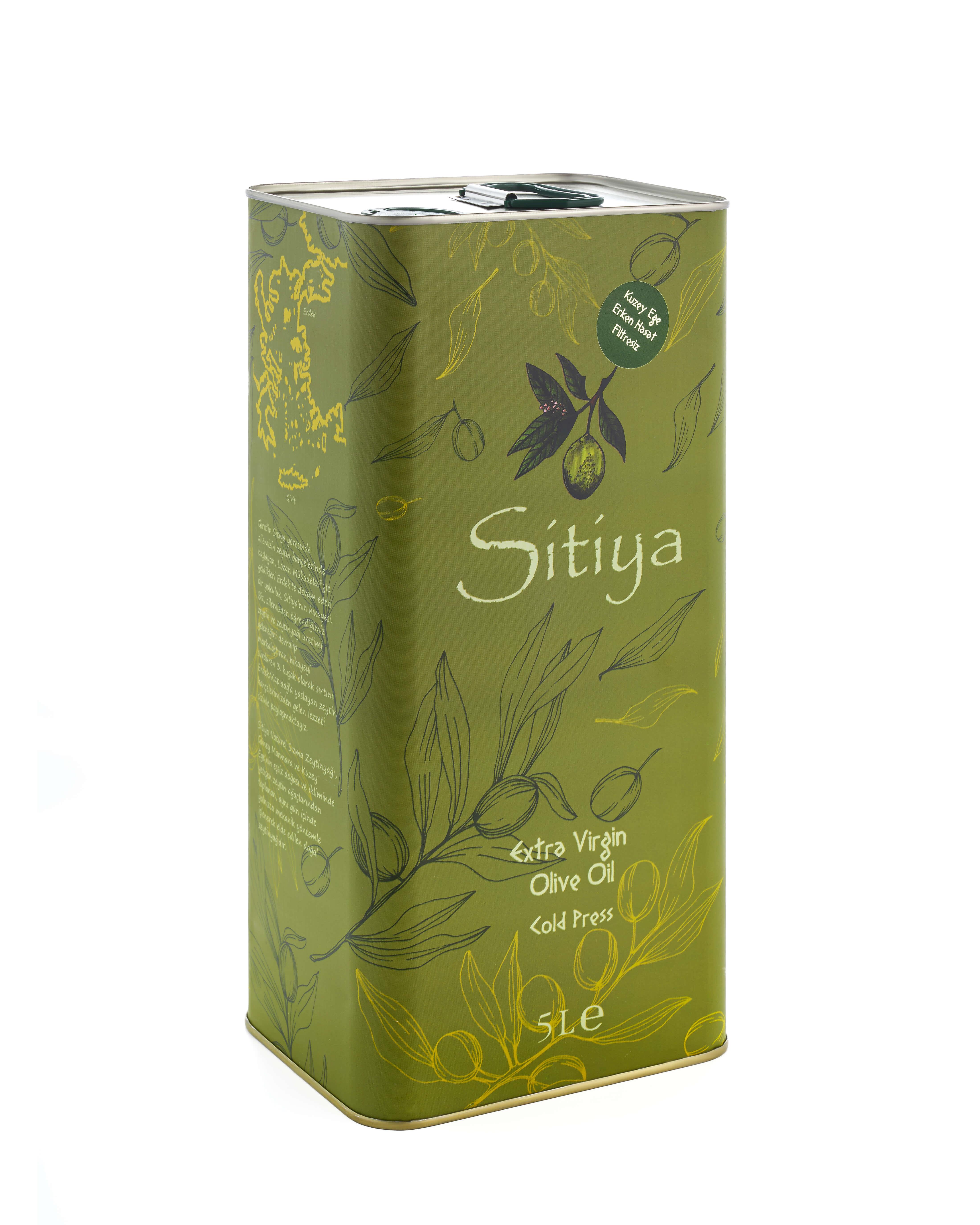 Kuzey Ege Erken Hasat Natürel Sızma Zeytinyağı (Soğuk Sıkım) 5 lt