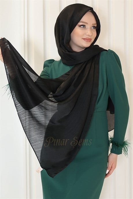 Pınar Şems Abiyem Şal Siyah