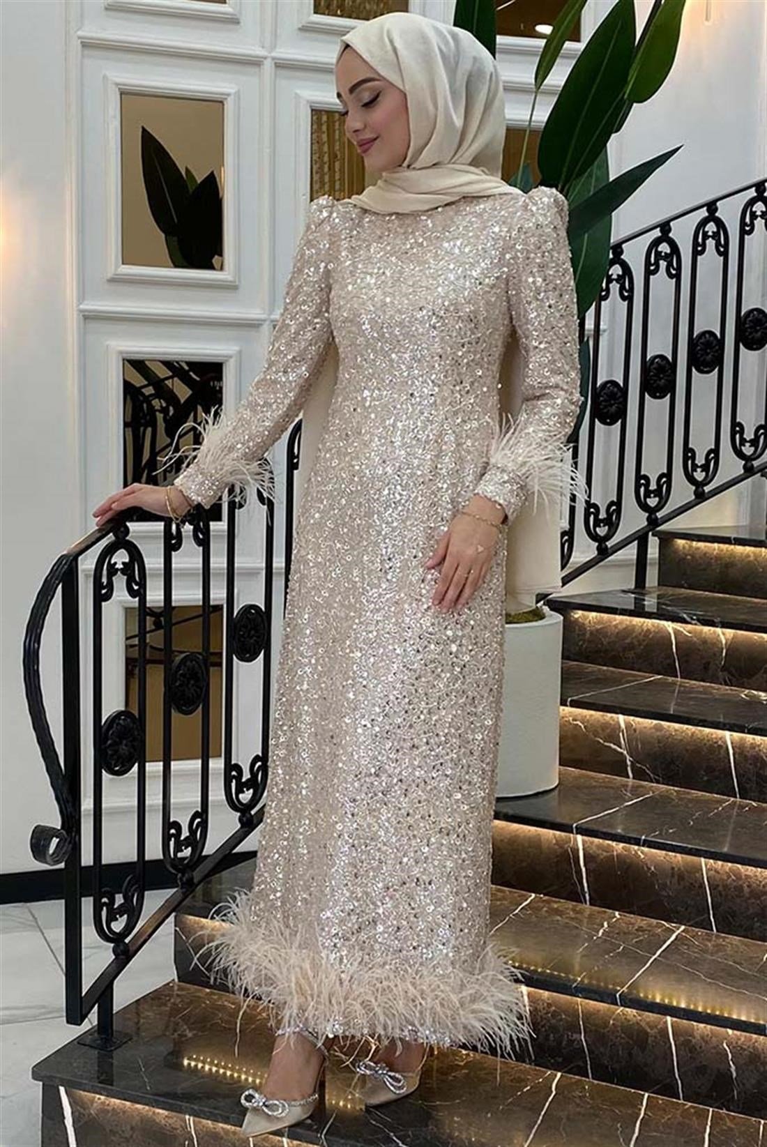 Pınar Şems Angel Abiye Gold