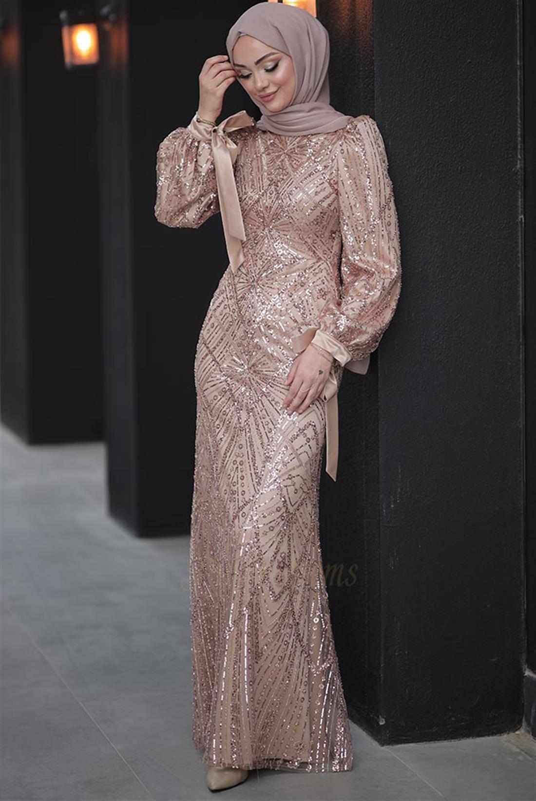 Pınar Şems Aylin Abiye Gold