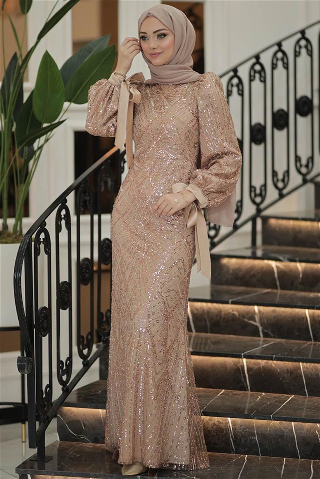 Pınar Şems Aylin Abiye Gold