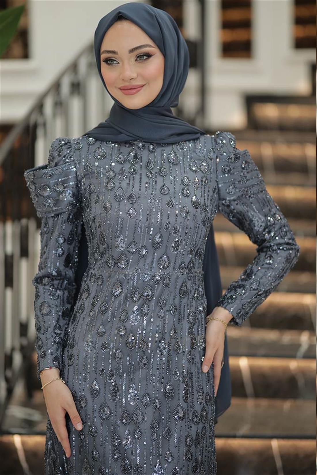 Pınar Şems Damla Abiye İndigo