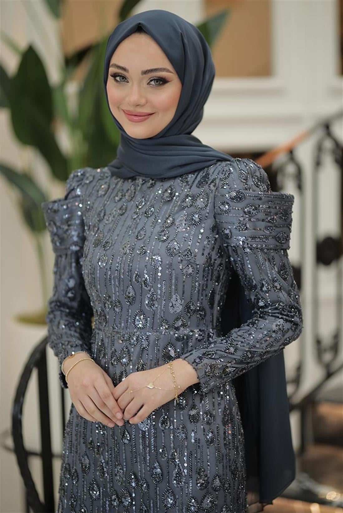 Pınar Şems Damla Abiye İndigo