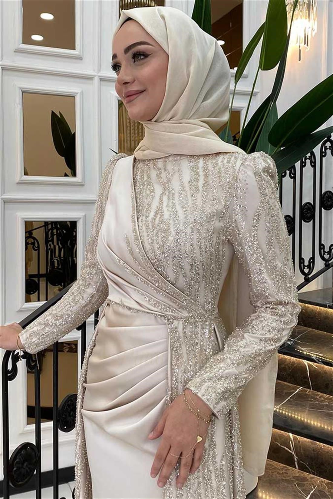 Pınar Şems Dilara Abiye Gold