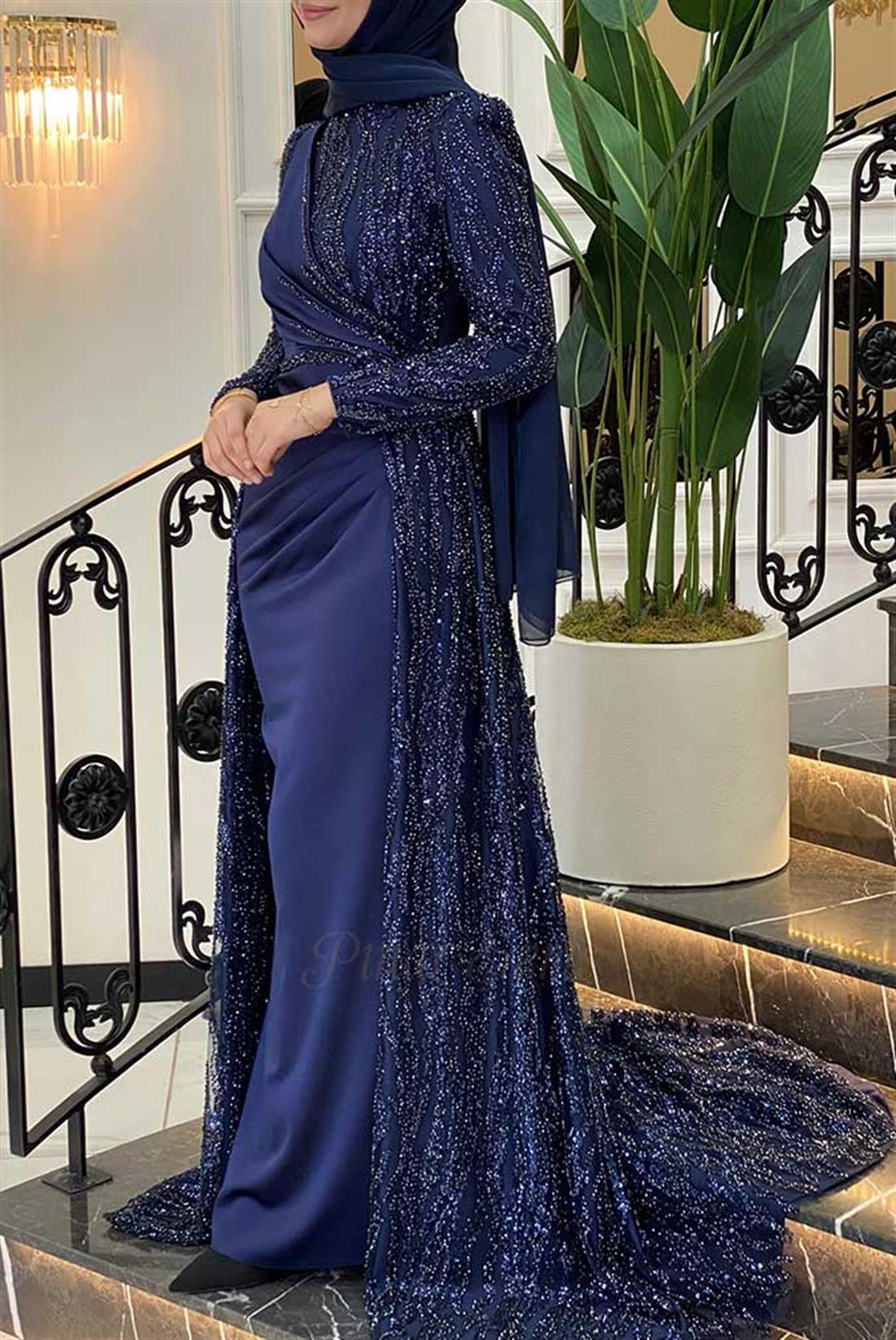 Pınar Şems Dilara Abiye Lacivert