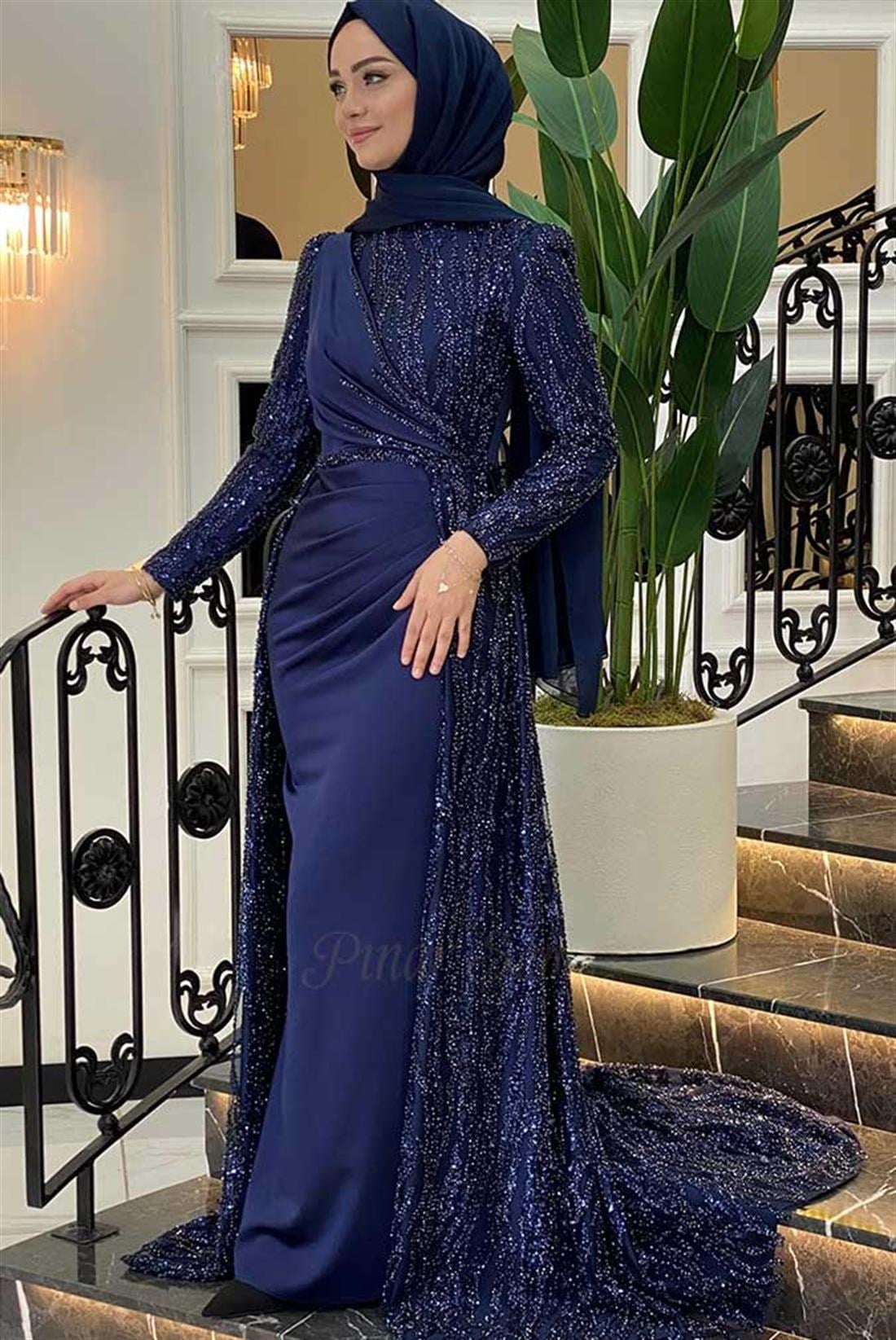 Pınar Şems Dilara Abiye Lacivert