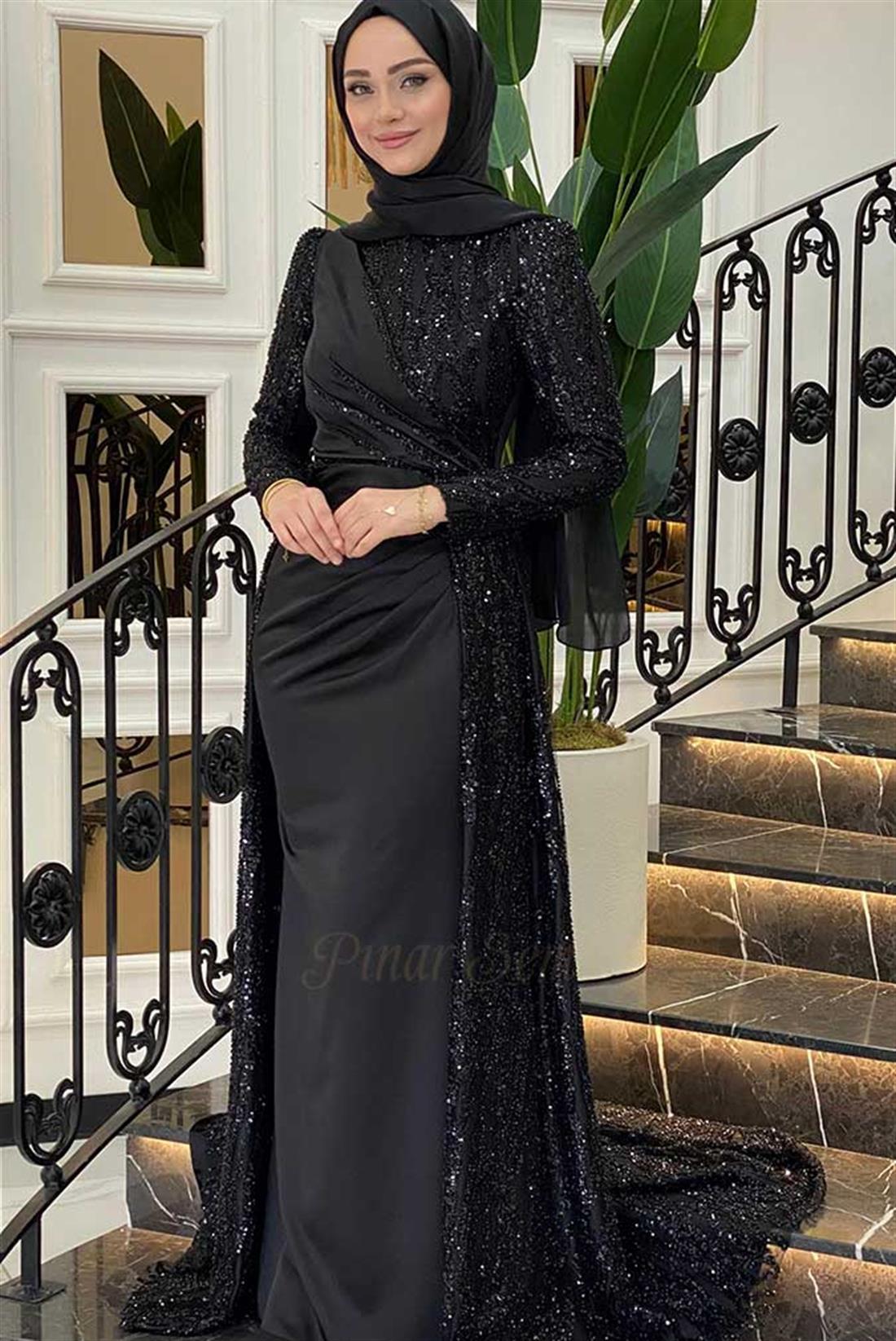 Pınar Şems Dilara Abiye Siyah