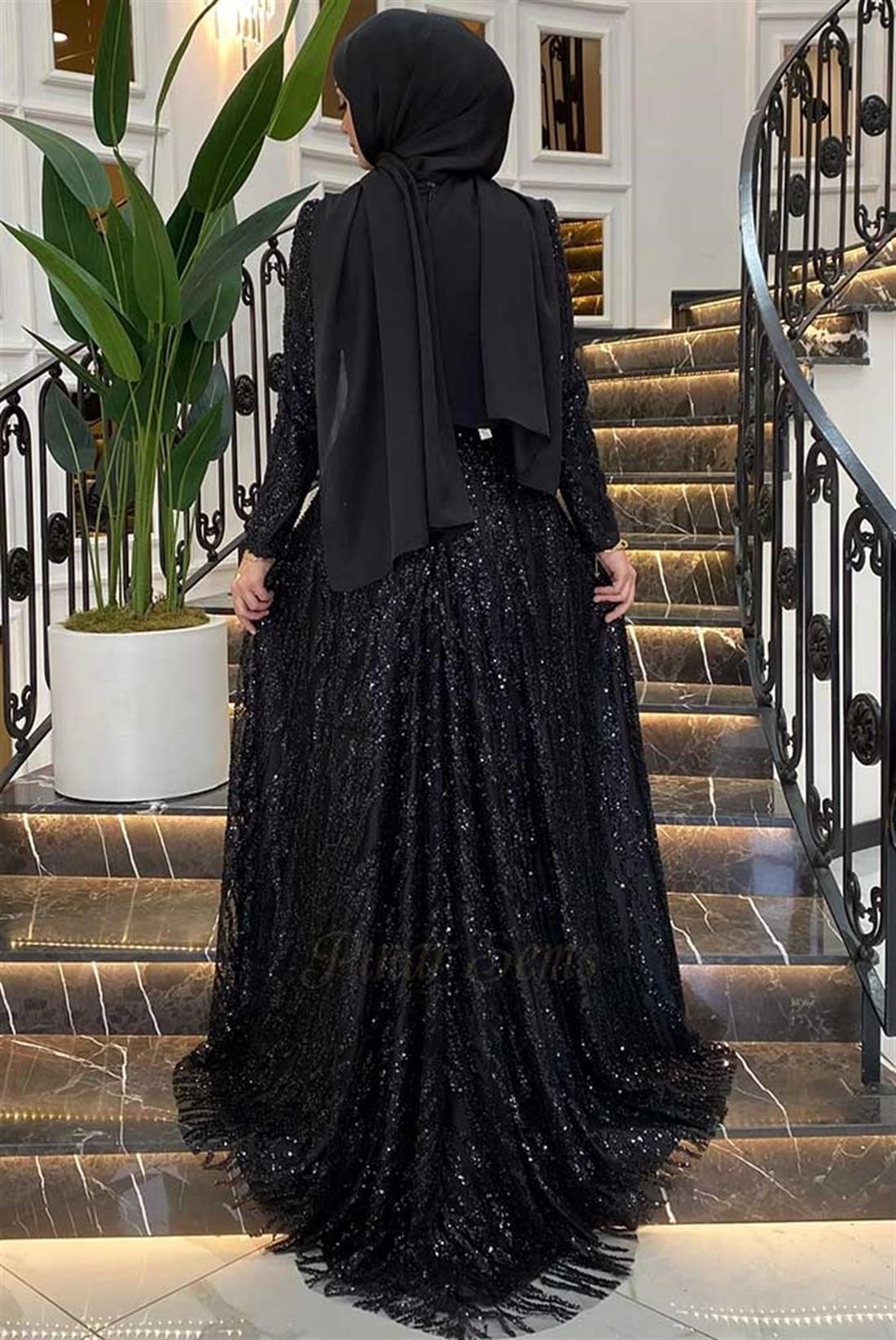 Pınar Şems Dilara Abiye Siyah