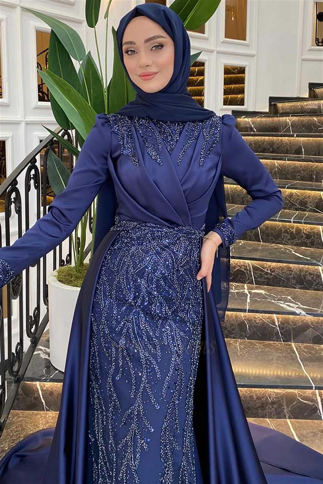 Pınar Şems Hafsa Abiye Lacivert
