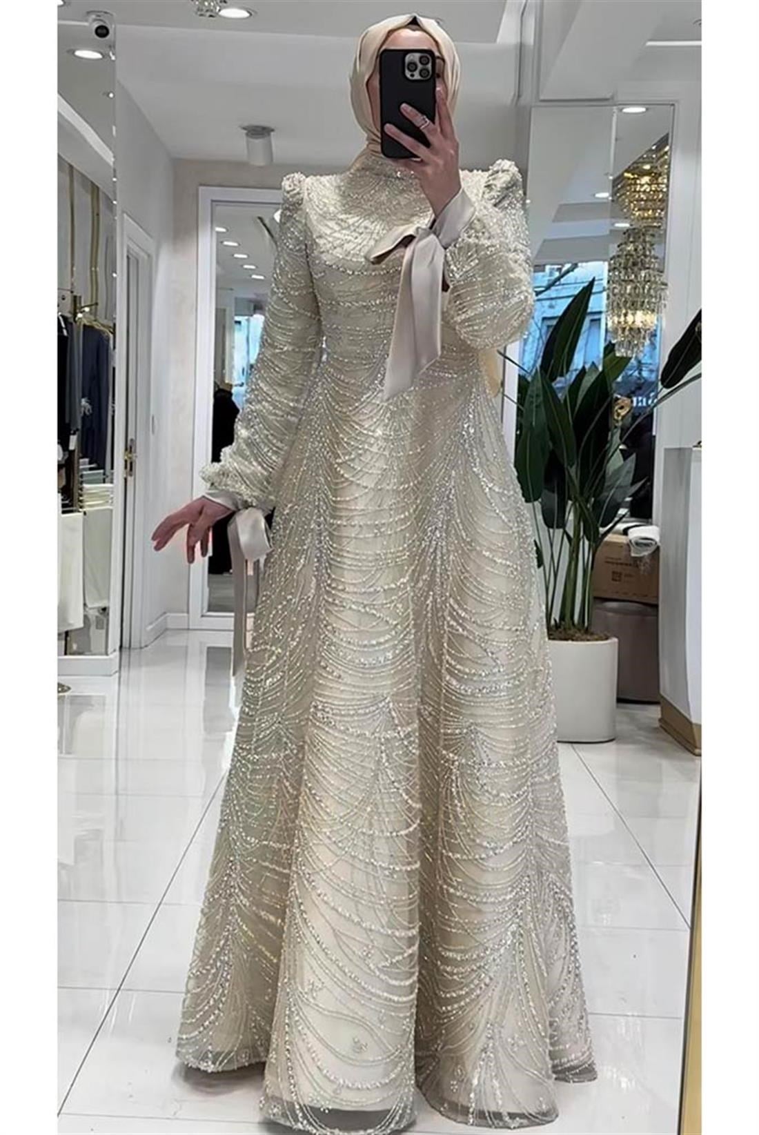 Pınar Şems Hüsna Abiye Gold