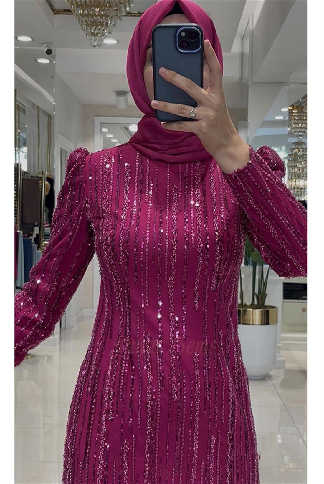 Pınar Şems İdil Abiye Fuşya