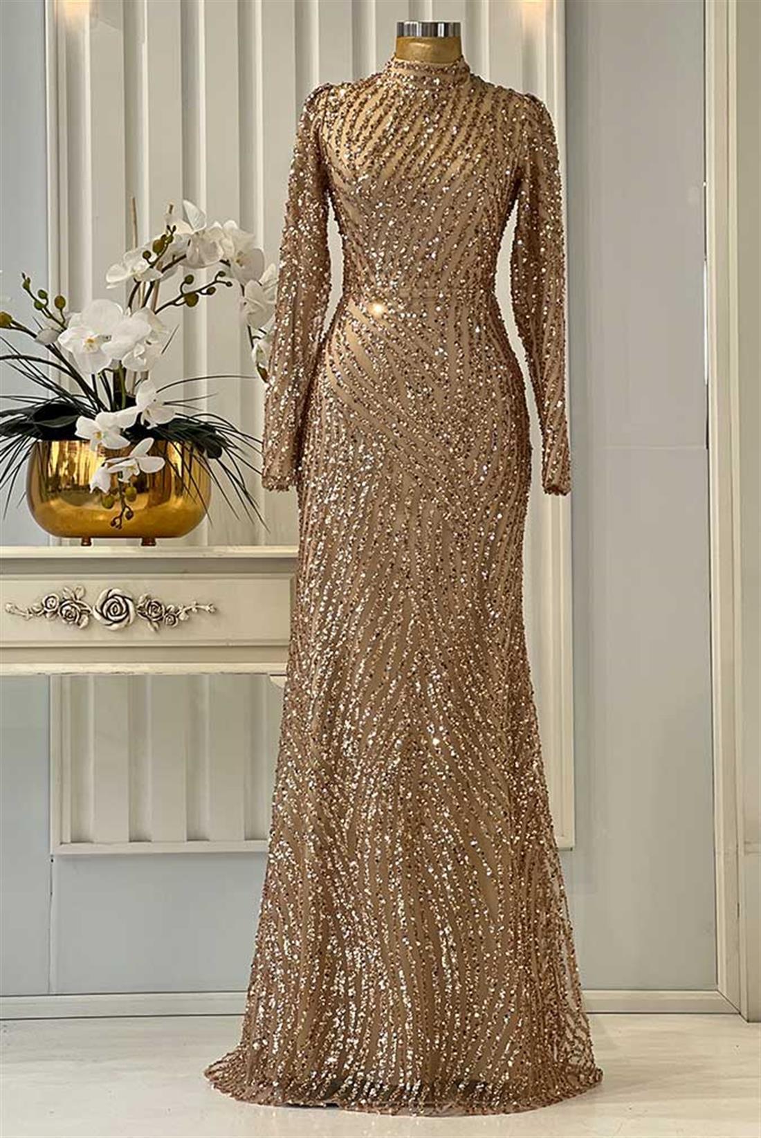 Pınar Şems İmren Abiye Gold