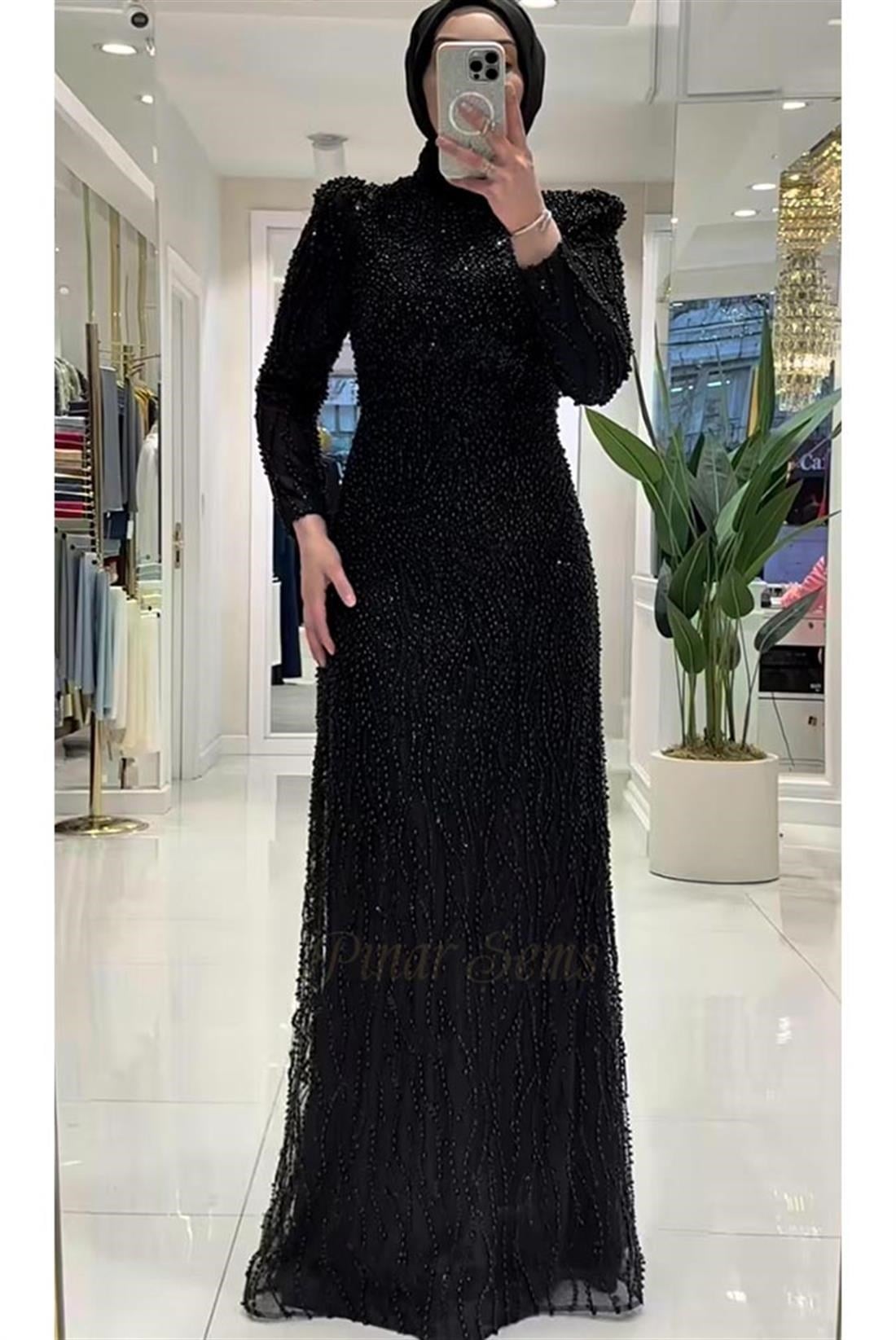 Pınar Şems Jülide Abiye Siyah