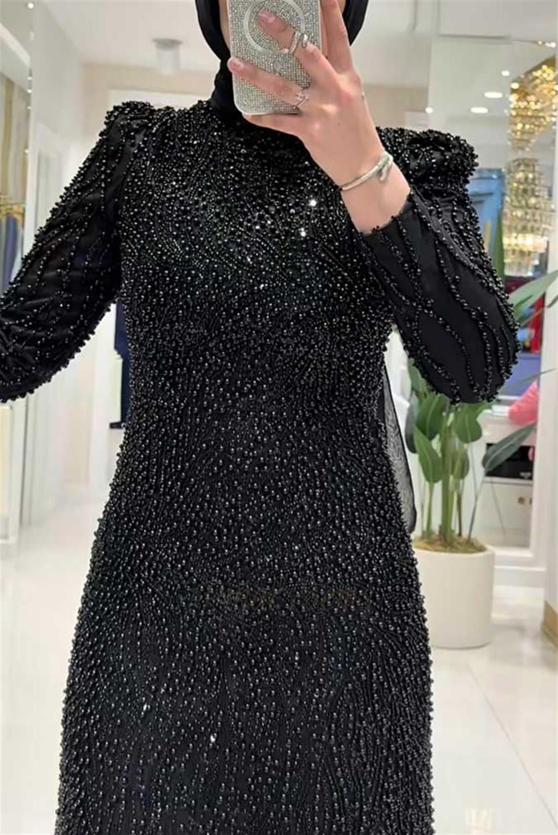 Pınar Şems Jülide Abiye Siyah
