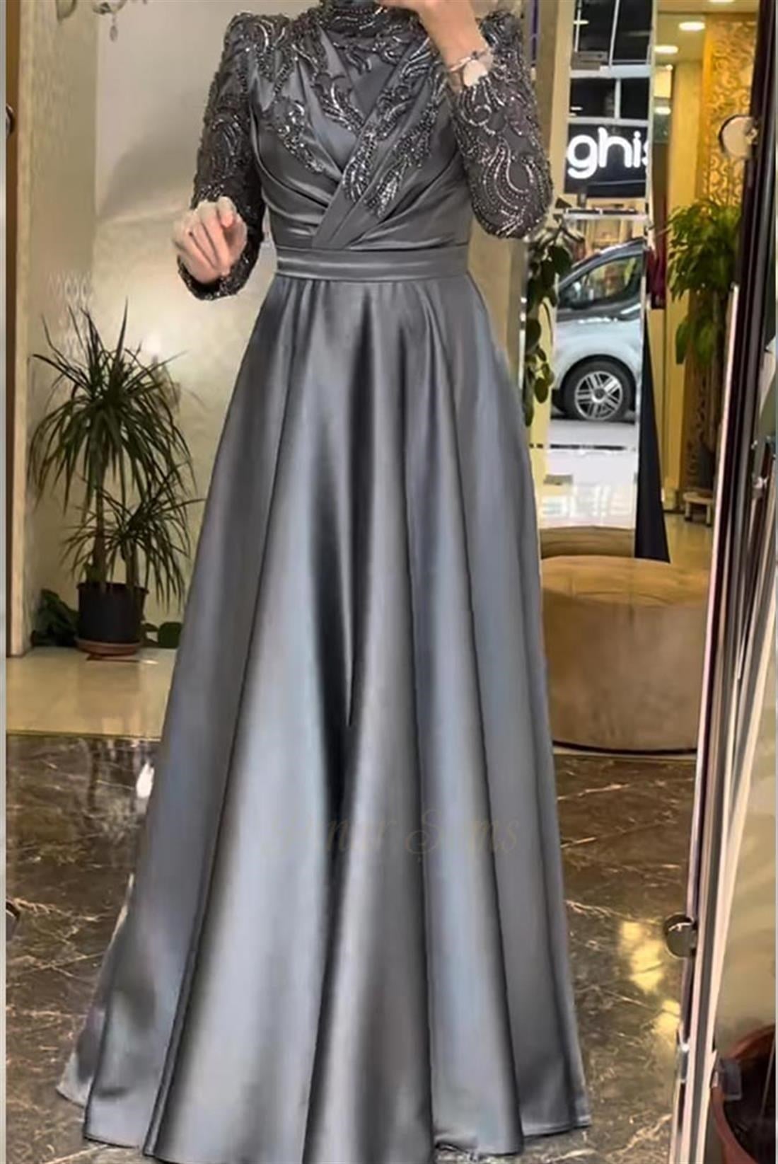 Pınar Şems Melis Abiye Antrasit