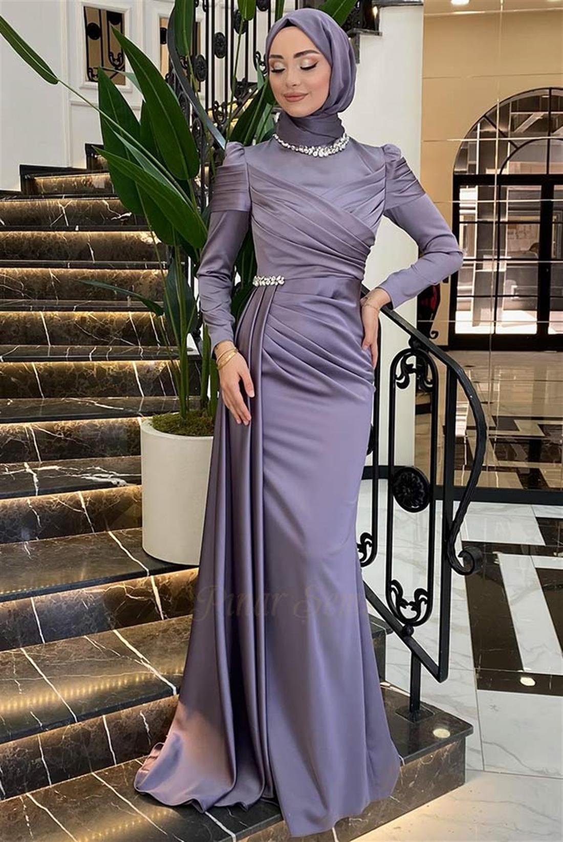 Pınar Şems Mina Abiye Lila