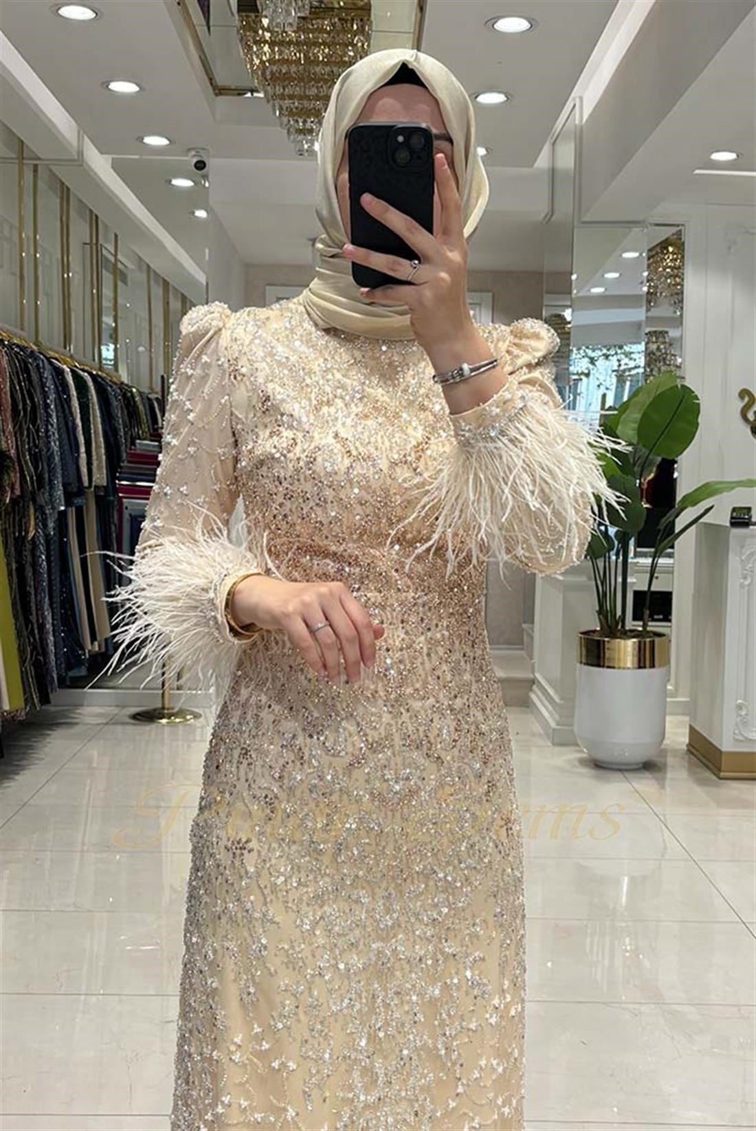 Pınar Şems Prestij Abiye Krem