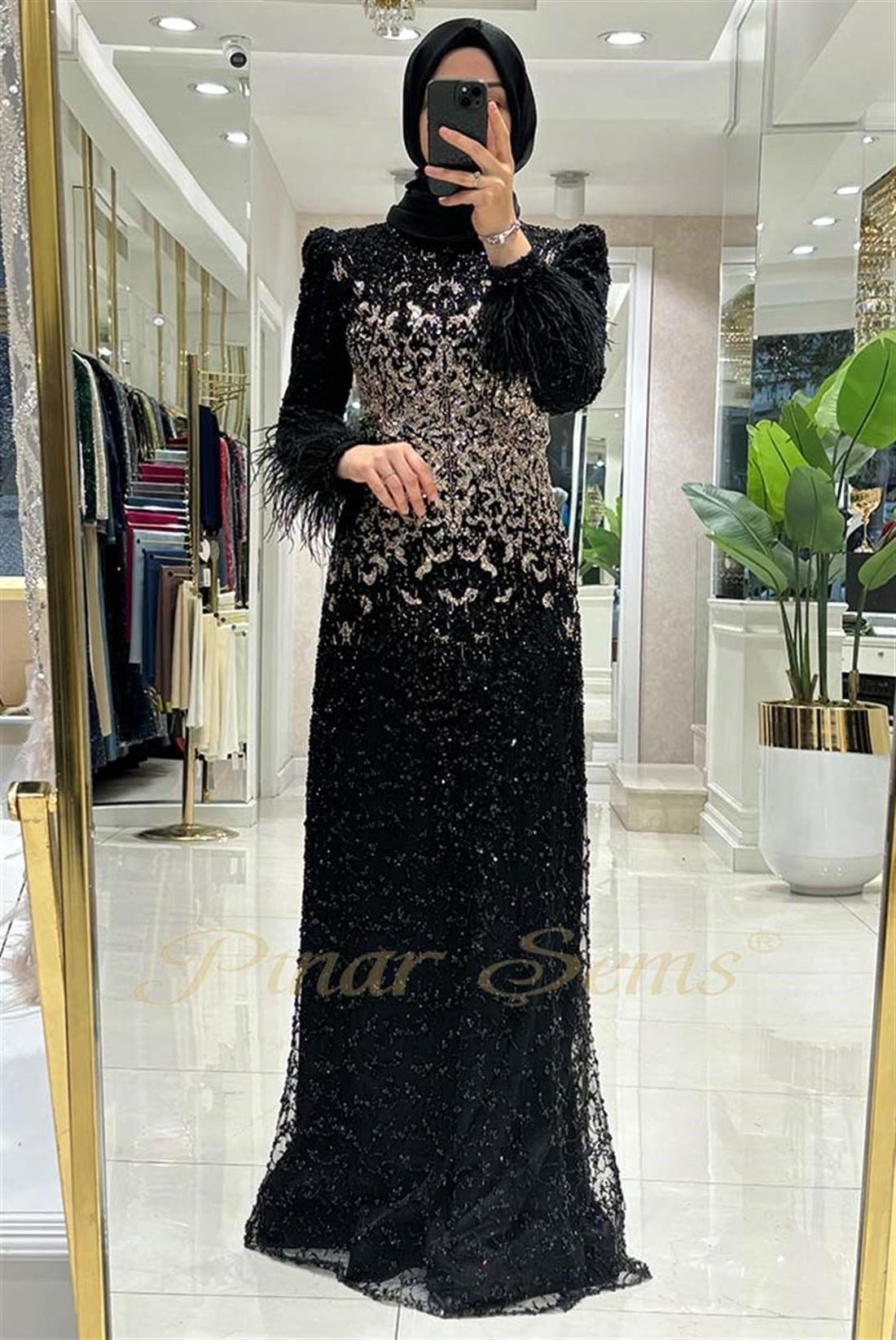 Pınar Şems Prestij Abiye Siyah