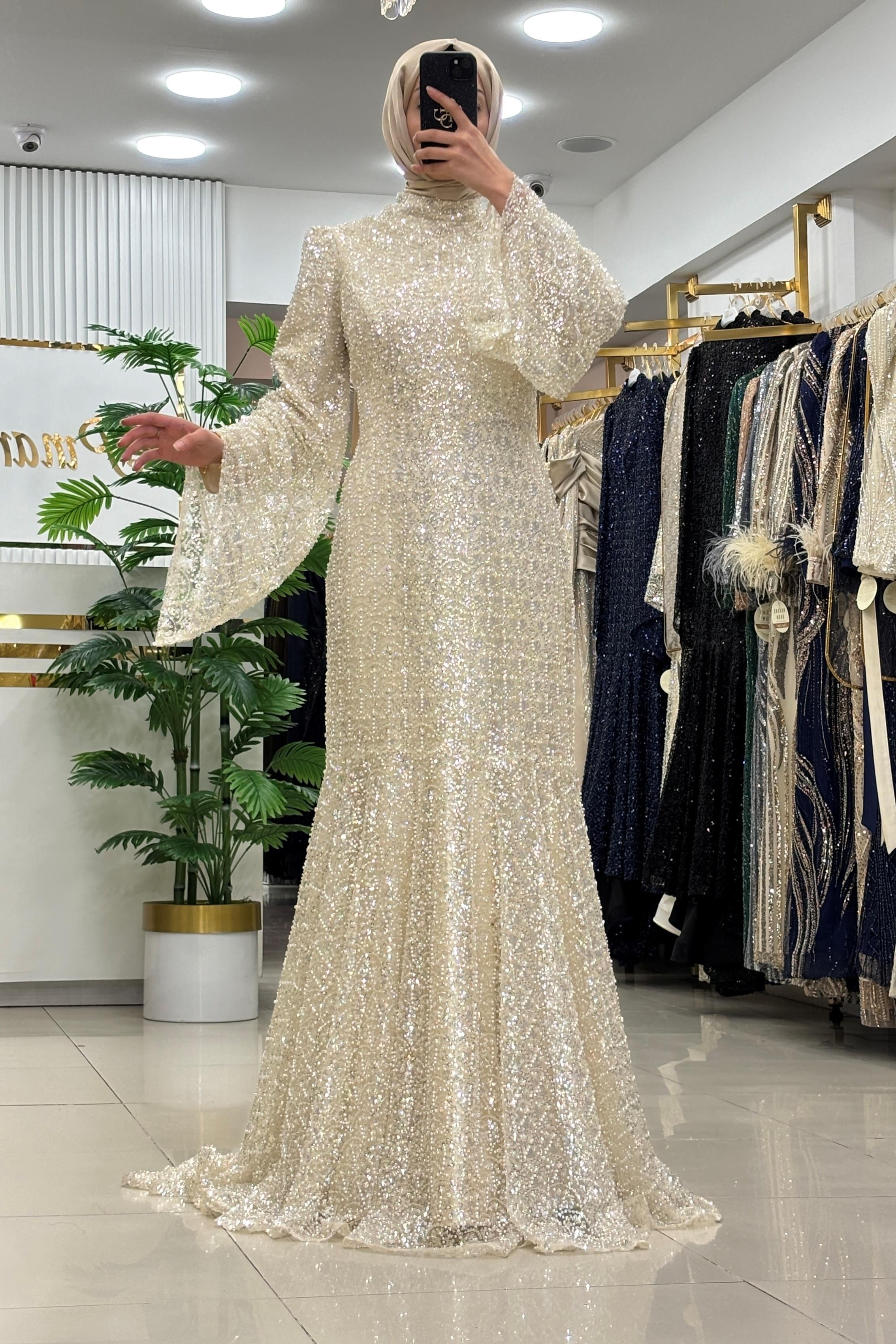 Pınar Şems Tuba Abiye Gold