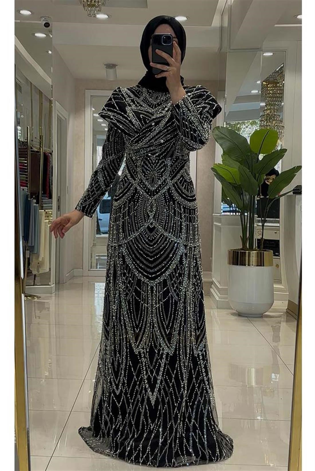 Pınar Şems Yeni Alisya Abiye Siyah