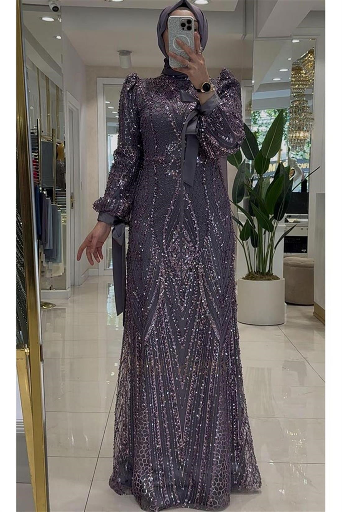 Pınar Şems Yeni Ülkü Abiye Lila