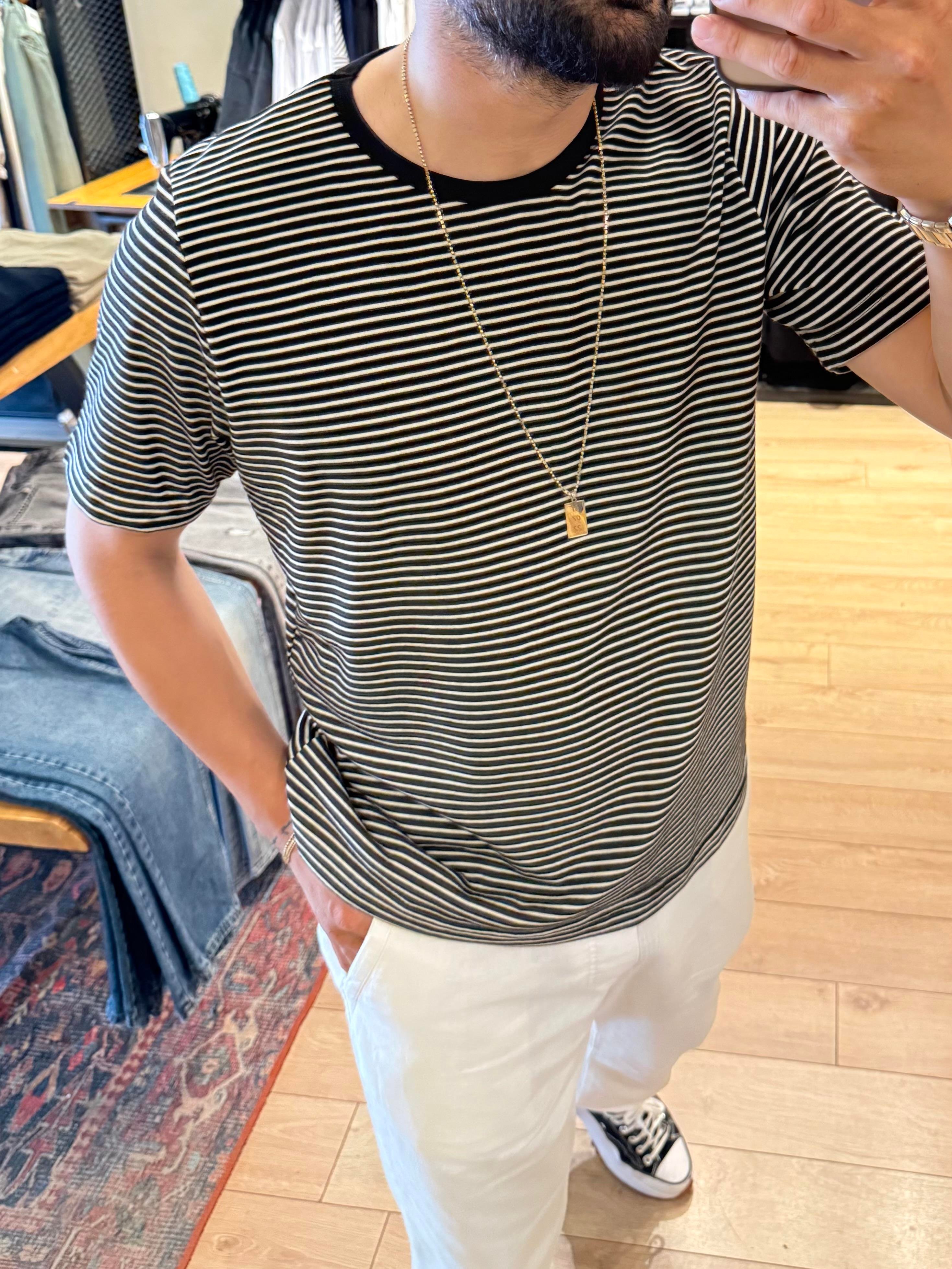 Siyah Çizgili Slim Fit Tişört