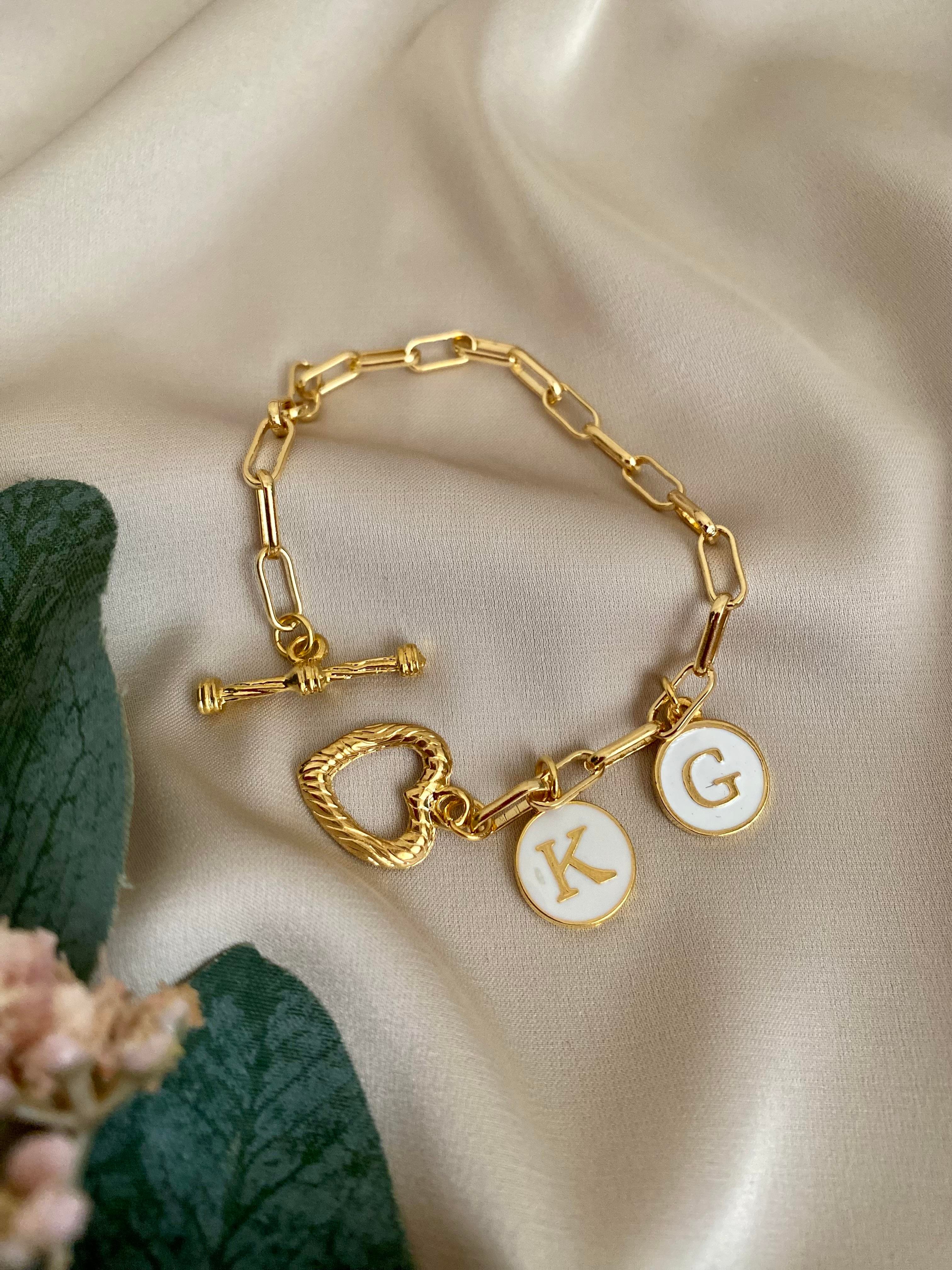İki Harf Charm Bileklik