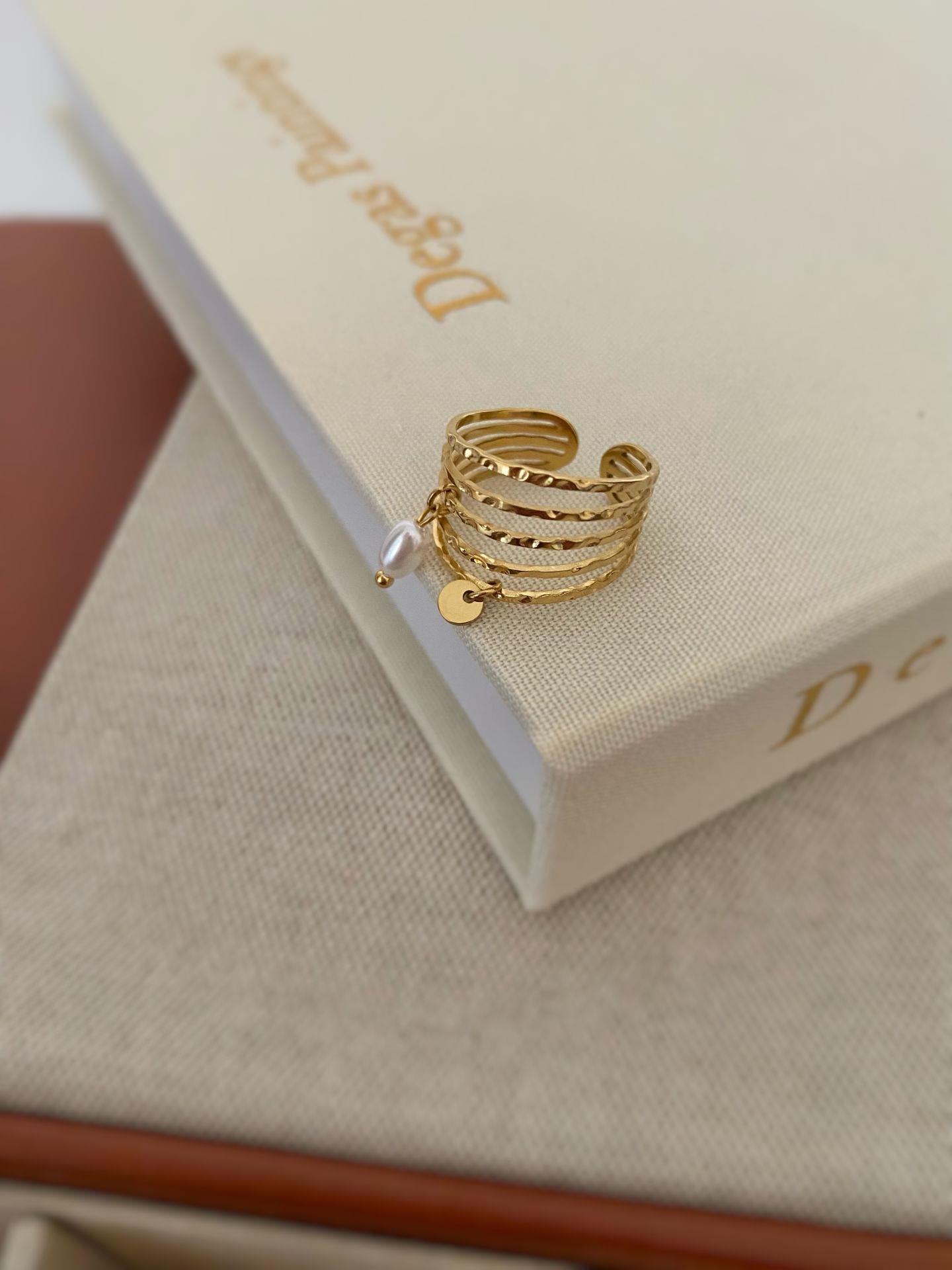İnci Charm Çelik Yüzük