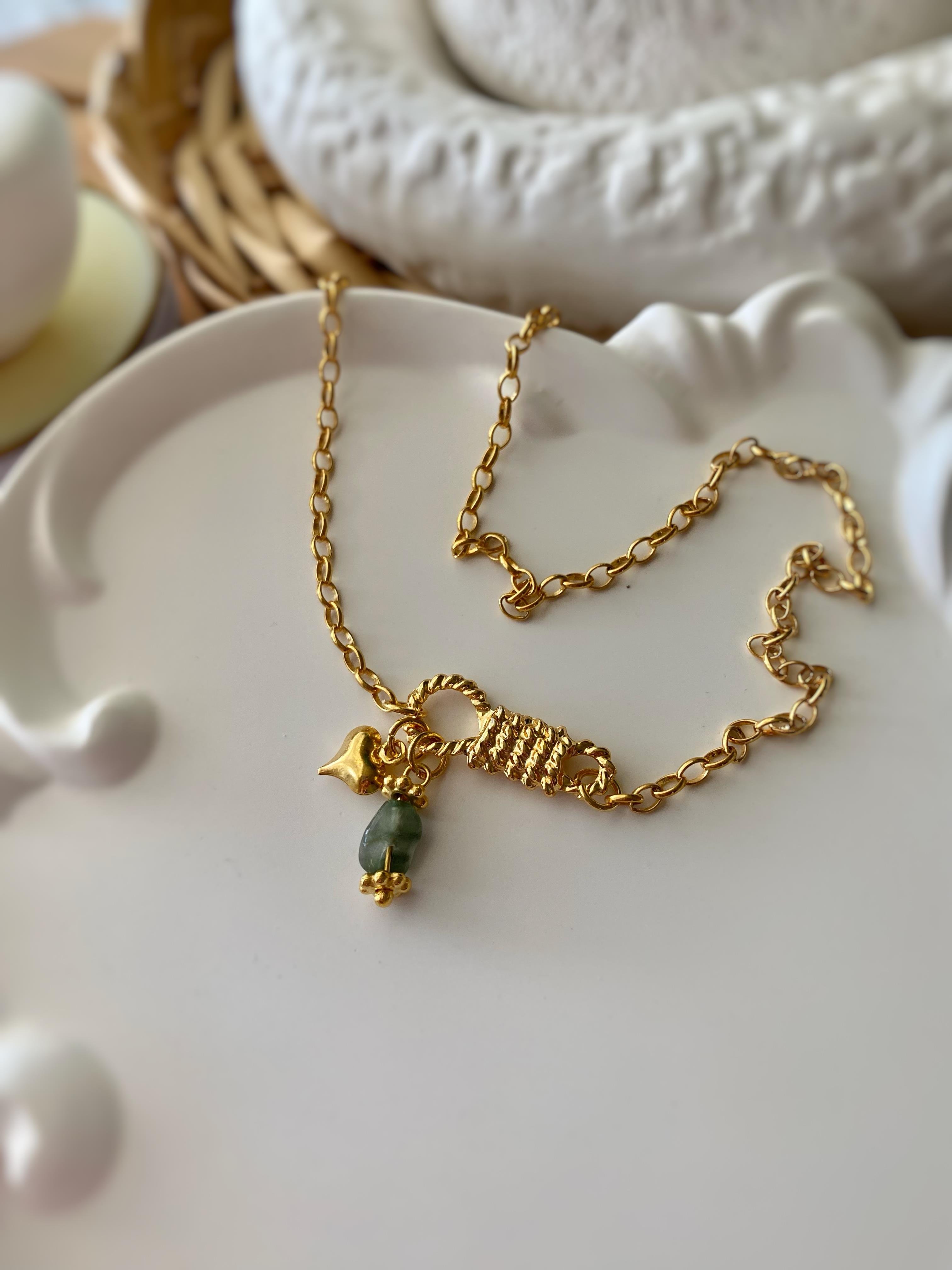 Labradorit Detay Charm Kolye