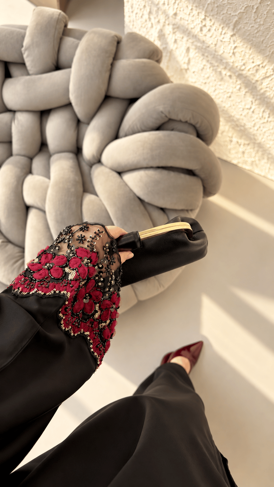 BORDO TÜL ABAYA