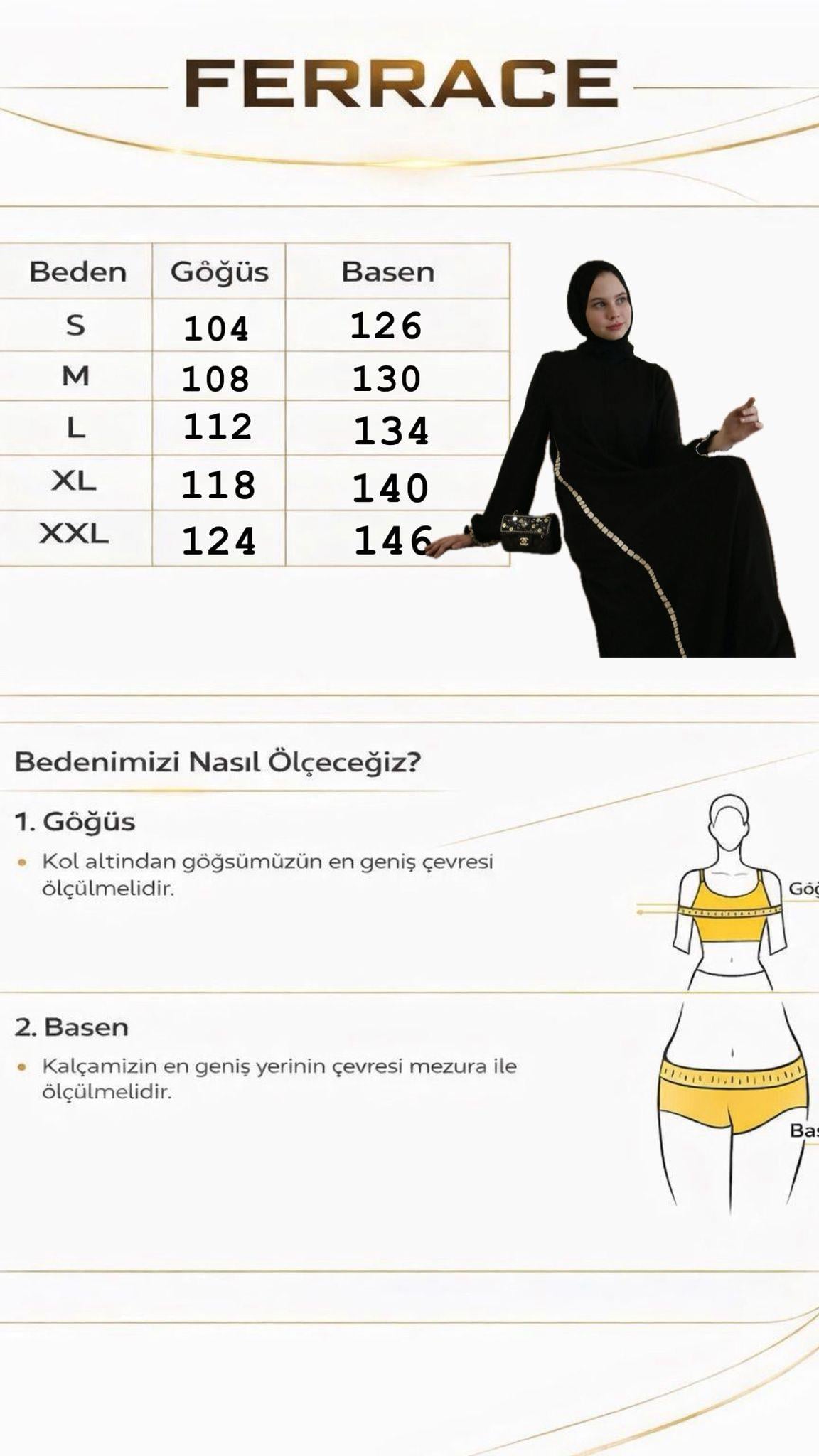 Çiçek Biyeli Ferace